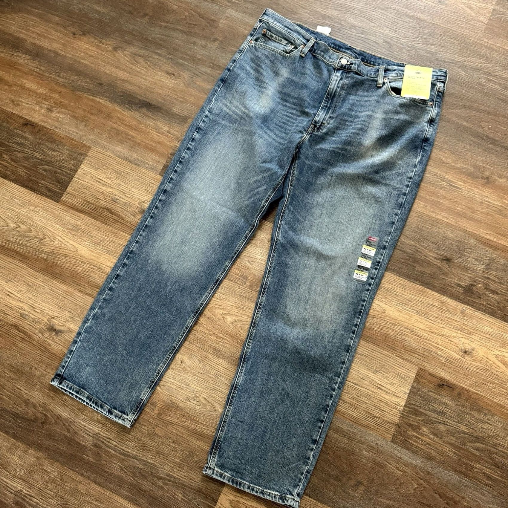 Levi's Levi’s 541 Athletic Taper Jeans Men Blue 42x34 Light Wash Denim NWT Regular Inseam 34 Streetwear Fit: Athletic Size US 42 / EU 58 - 2 Thumbnail