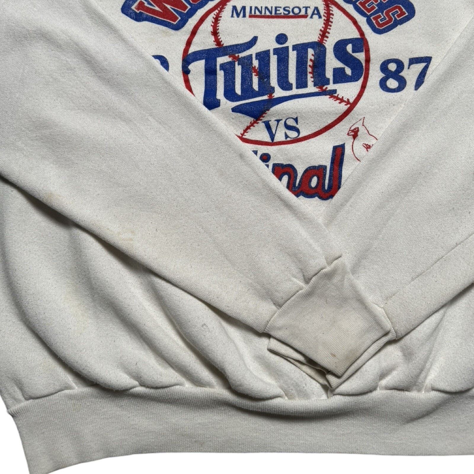 Vintage 80s MLB Minnesota Twins Cardinals World Series Sweatshirt XL Size US XL / EU 56 / 4 - 4 Thumbnail