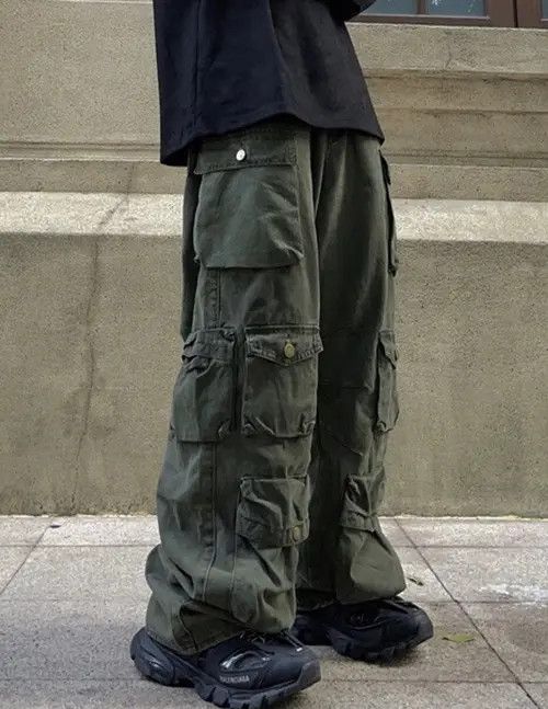 Japanese Brand Masaki x Fumie Utility grunge multi pocket cargo pants Size US 32 / EU 48 - 6 Thumbnail