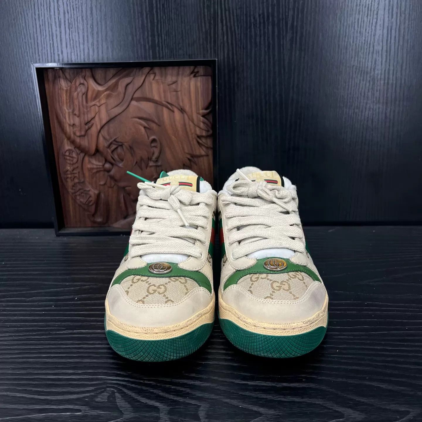 Gucci Gucci Distressed Sneakers Women's Gray Green 36 Size US 5.5 / IT 35.5 - 4 Thumbnail