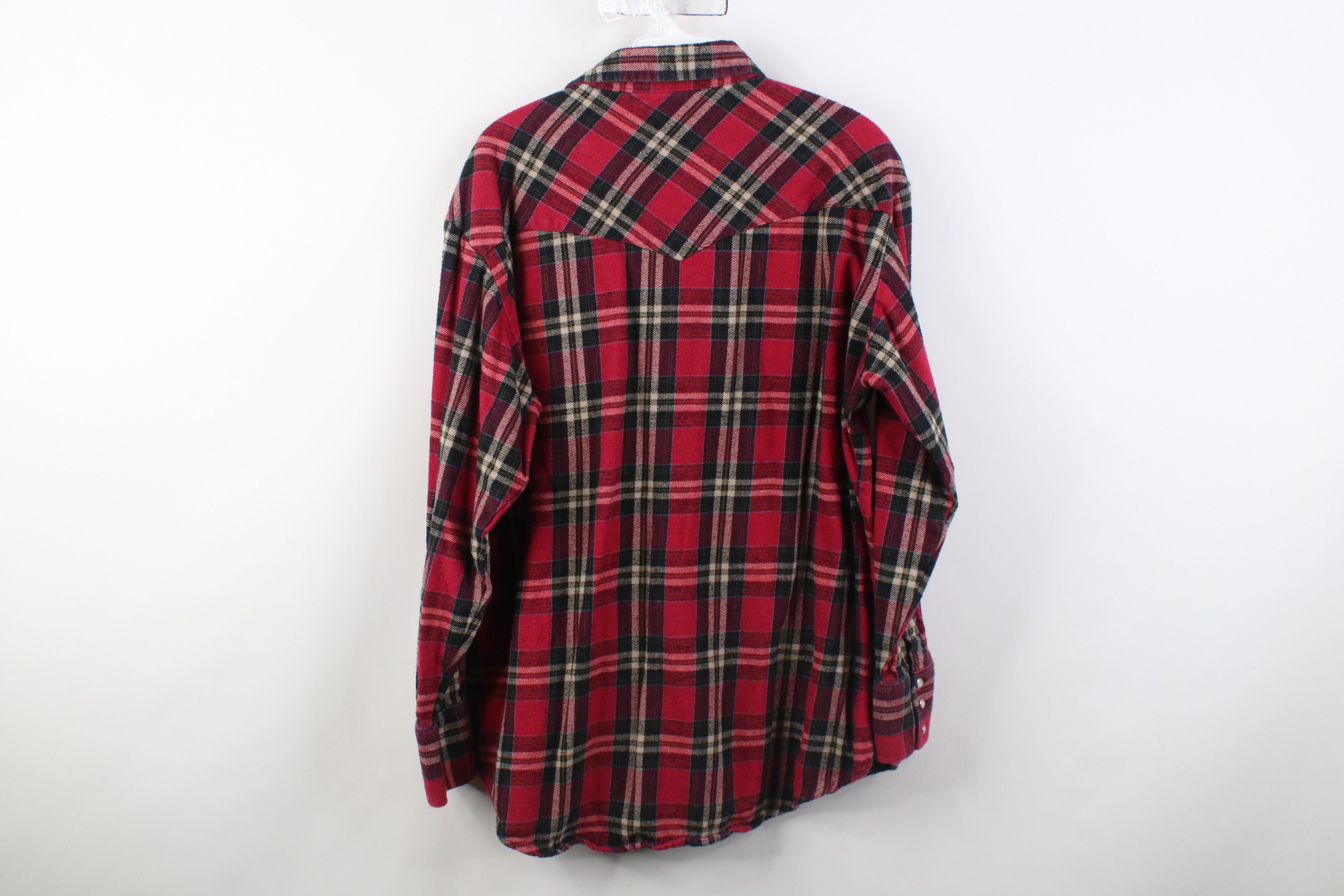 Vintage Vintage 90s Streetwear Western Flannel Snap Button Shirt Size US L / EU 52-54 / 3 - 8 Thumbnail