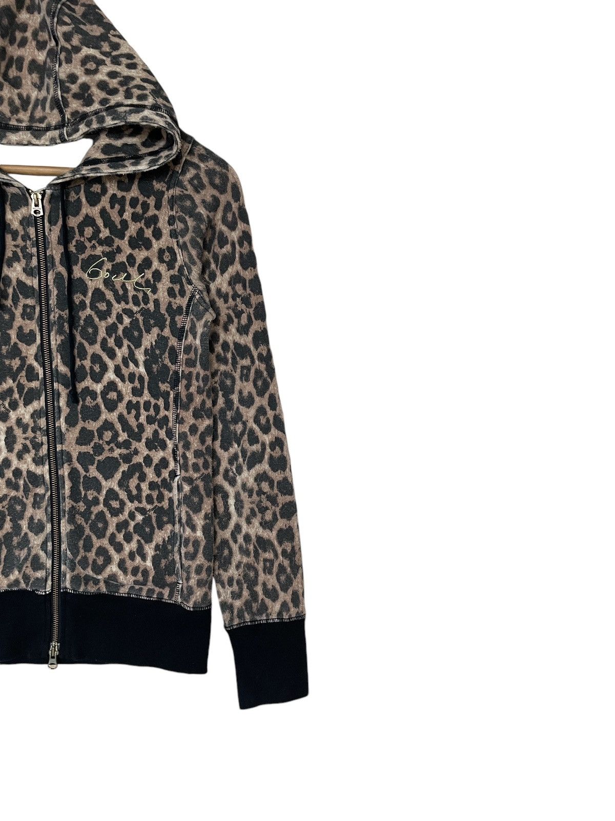 Japanese Brand × MOUSSY × Vintage Vintage Japanese Brand Moussy Leopard Hoodie 1990s Size US M / EU 48-50 / 2 - 4 Thumbnail