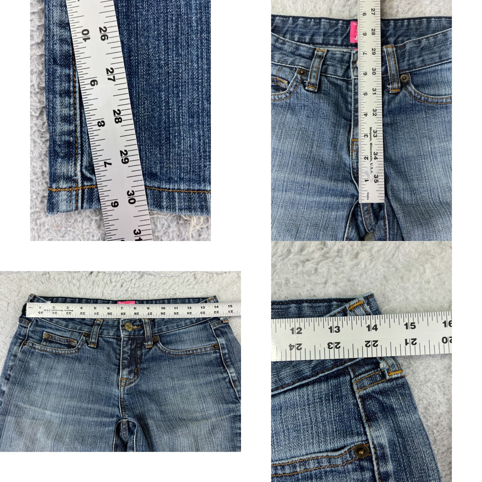 Vintage The Limited Jeans Women 2 Blue Denim Distressed Low Rise 26x30 Drew Cotton Size 26" / US 2 / IT 38 - 8 Thumbnail