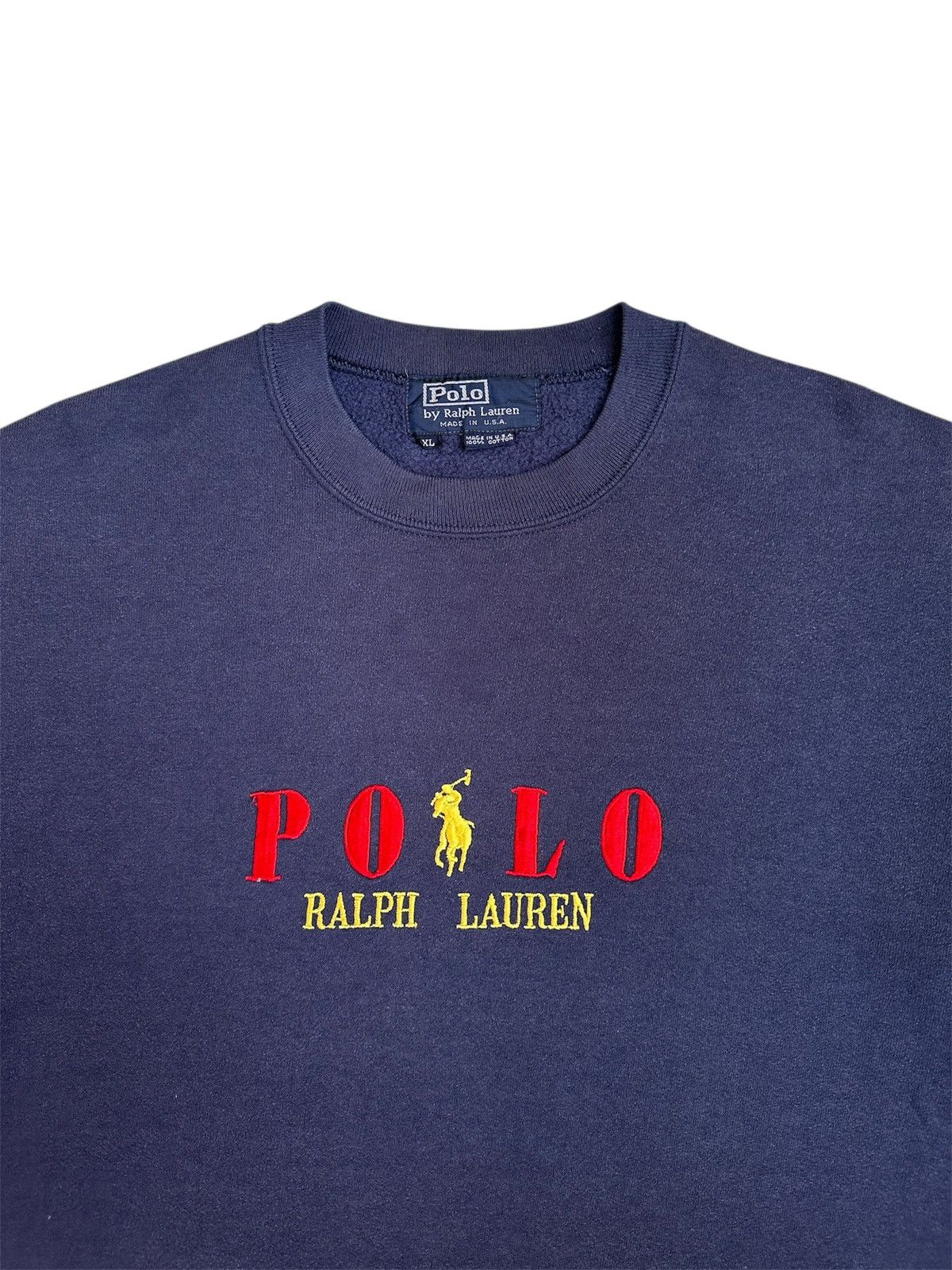 Polo Ralph Lauren Vintage Polo Ralph Lauren Embroidery Sweatshirt Made in USA Size US XL / EU 56 / 4 - 2 Thumbnail