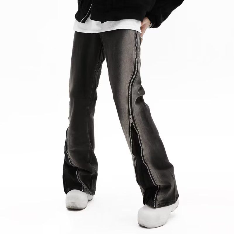 Japanese Brand × Vintage Y2K Streetwear Baggy Flare Bootcut Zipper Denim Size US 32 / EU 48 - 7 Thumbnail