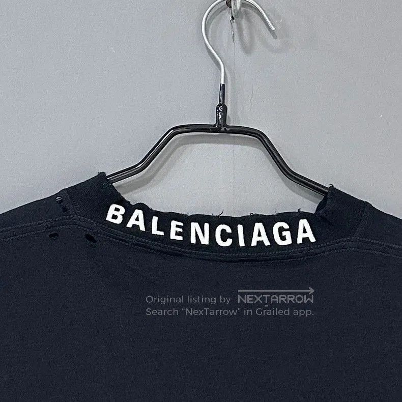 Balenciaga Balenciaga Logo Collar Long Sleeve Top. Size US L / EU 52-54 / 3 - 4 Thumbnail