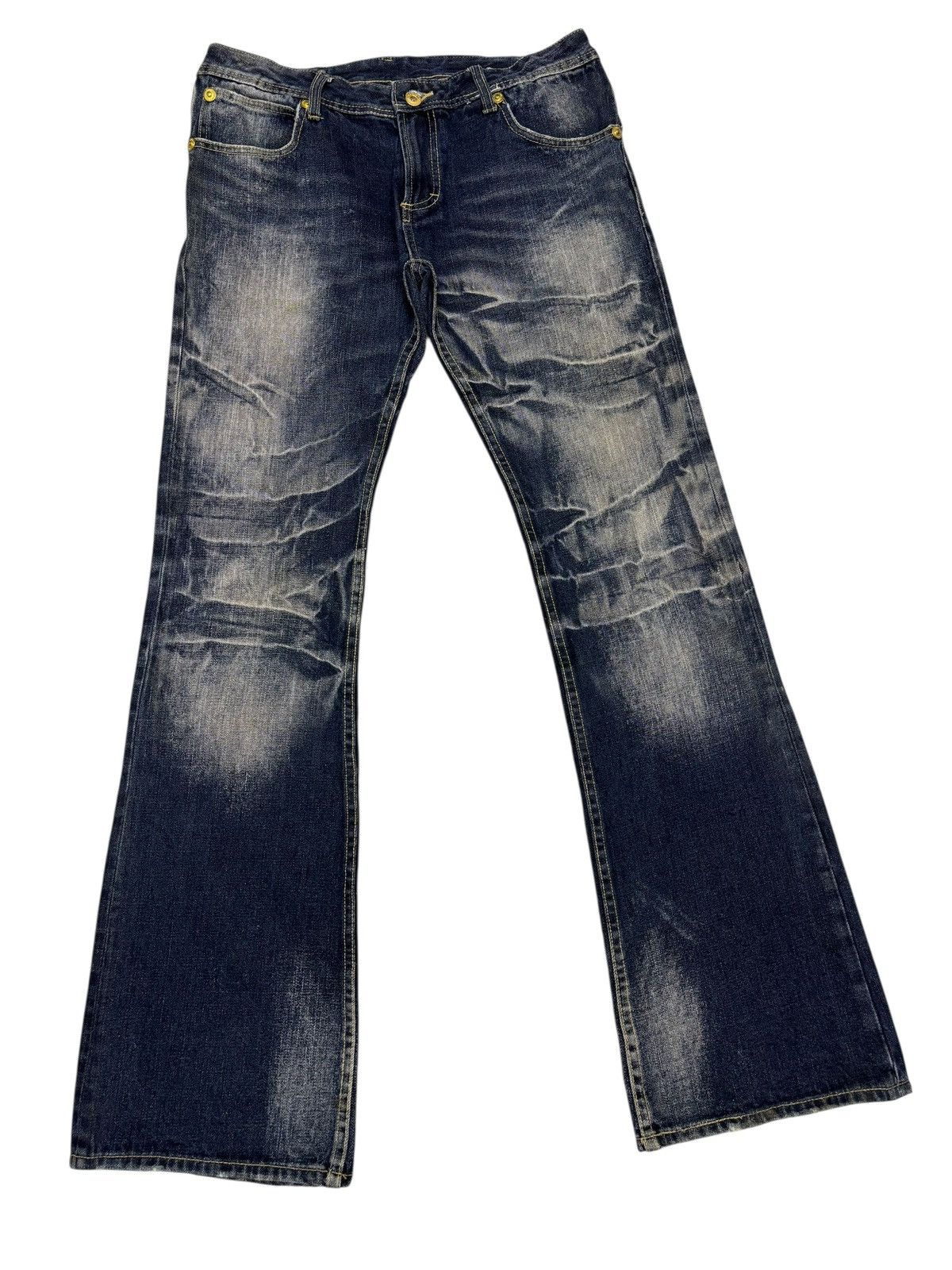 semanticdesign Semantic Design Claw Mark Flared Jean Bootcut Distress Denim Size US 32 / EU 48 - 3 Thumbnail