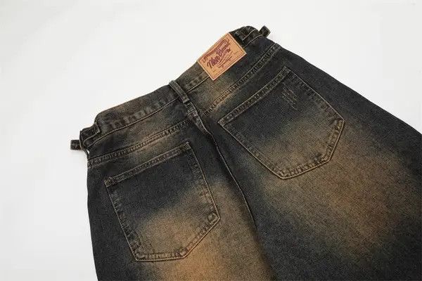 Japanese Brand VIBE Fashion loose men's oversize distressed washed jeans Size US 32 / EU 48 - 5 Thumbnail
