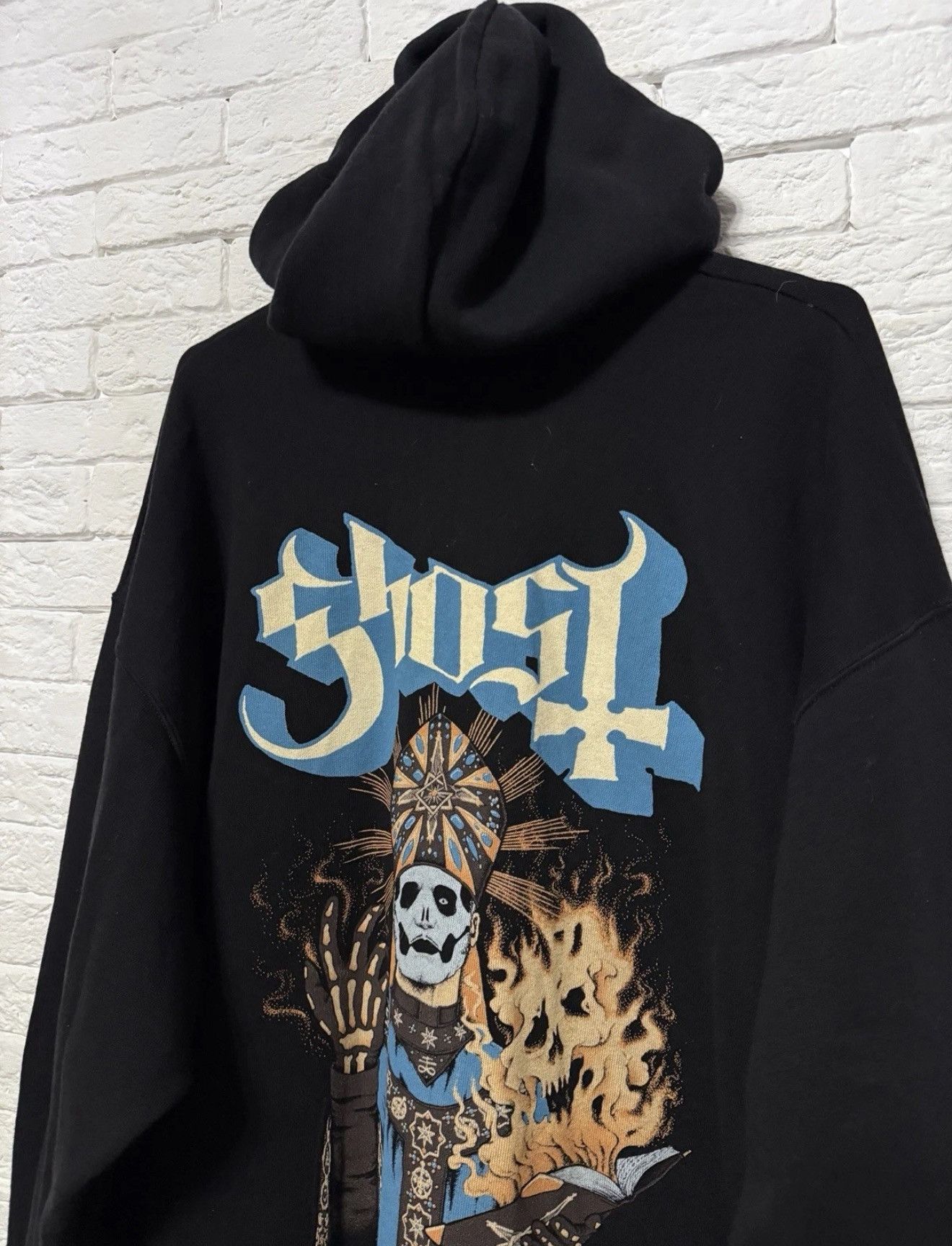 Fruit Of The Loom Ghost Pharaon Full Zip Up Hoodie Huge Logo Oversized Cut Size US XL / EU 56 / 4 - 1 Thumbnail