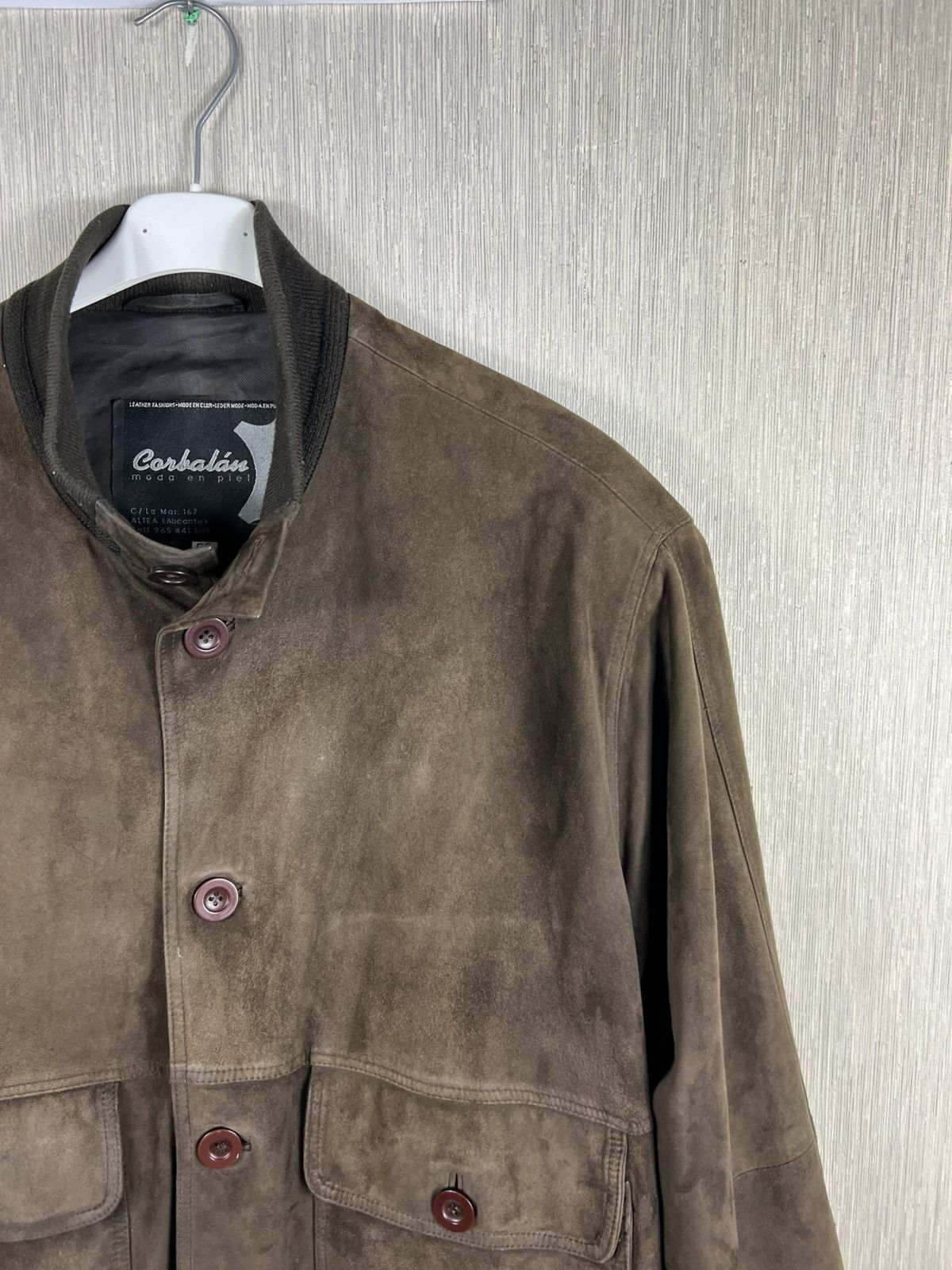 Vintage Vintage 90s Corbalan suede leather bomber aviator jacket Size US L / EU 52-54 / 3 - 3 Thumbnail