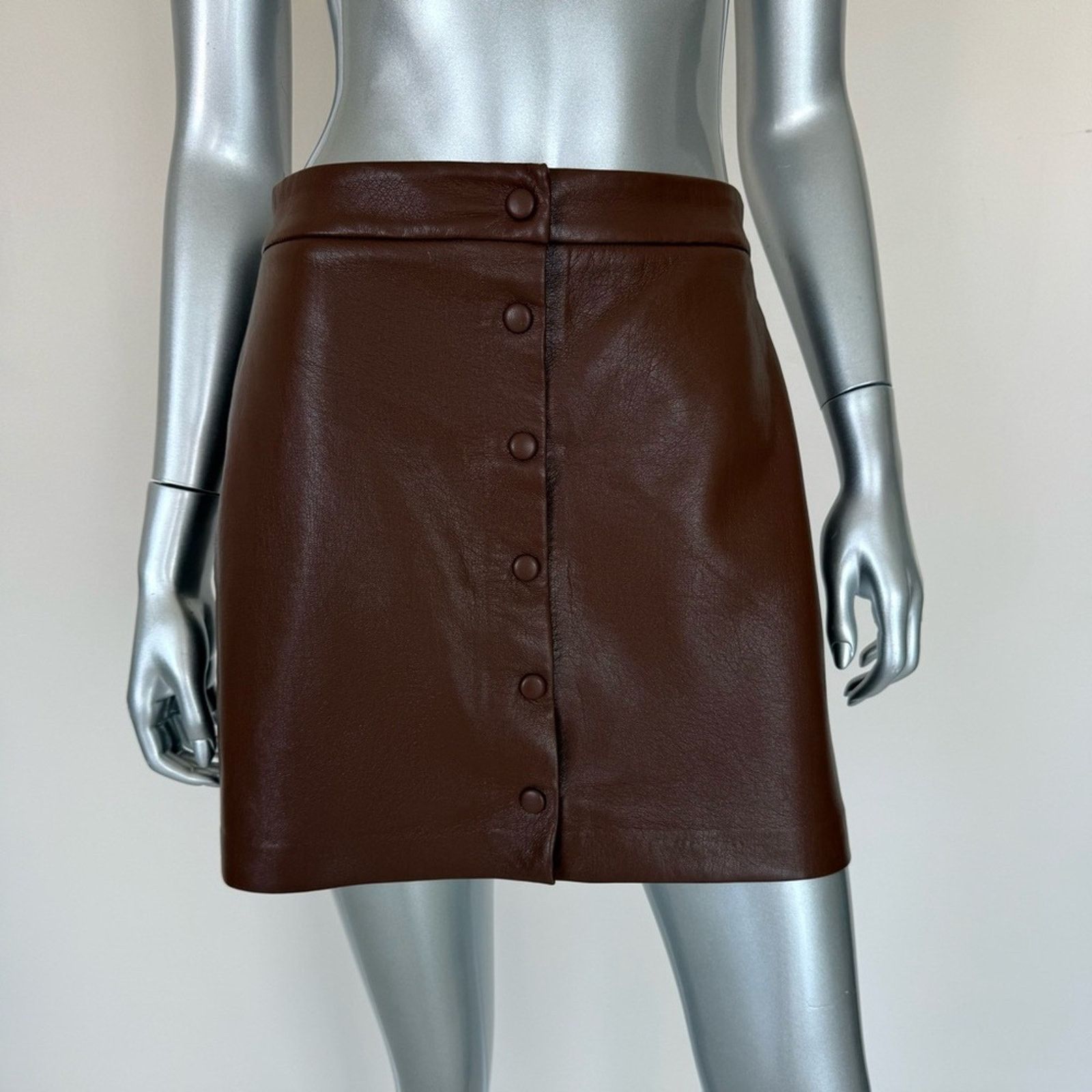 Aritzia Wilfred by Aritzia faux leather brown skirt size 6 US Size 28" / US 6 / IT 42 - 1 Thumbnail