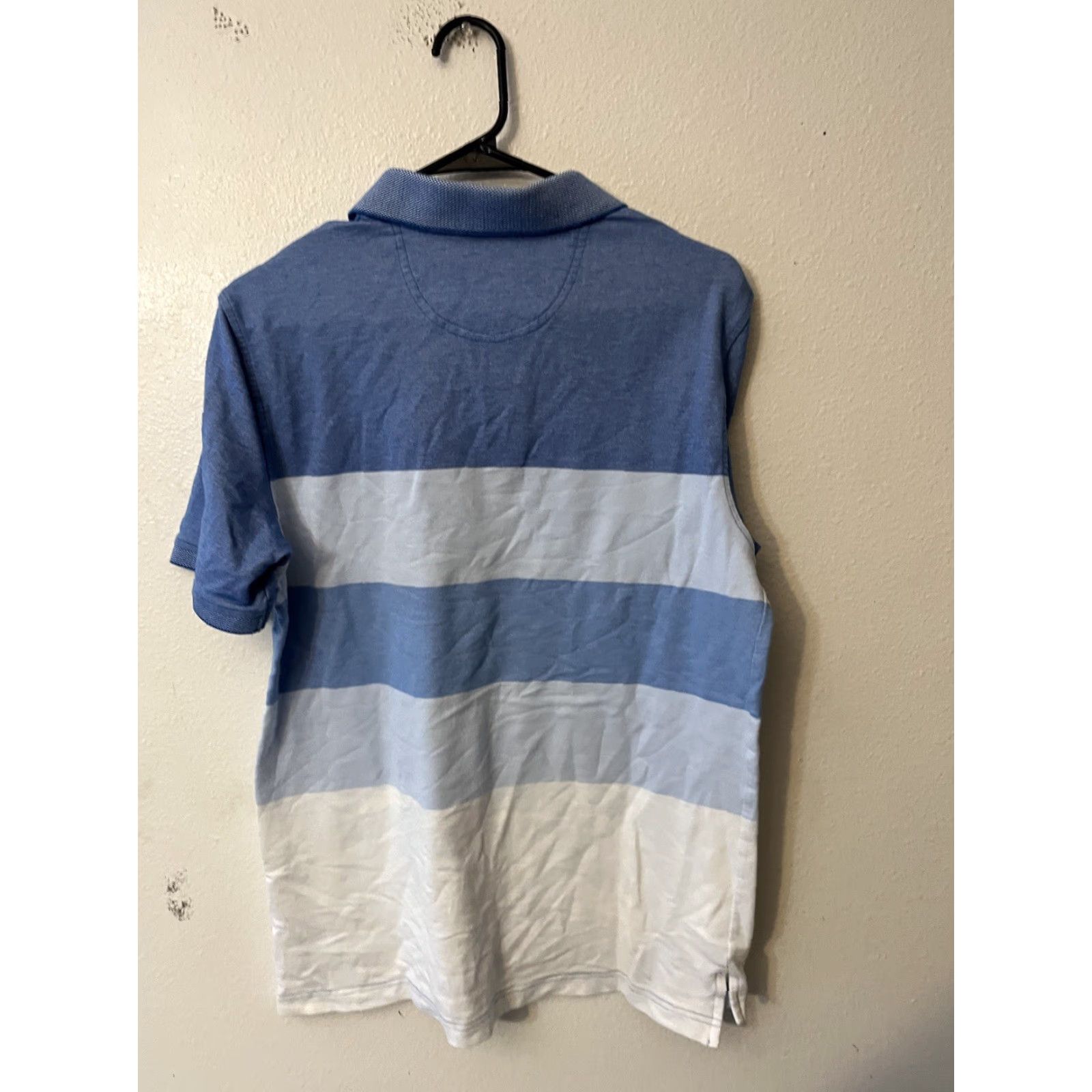 Izod Izod Advantage Performance Stretch Polo Mens Medium Blue White Striped Size US M / EU 48-50 / 2 - 3 Thumbnail