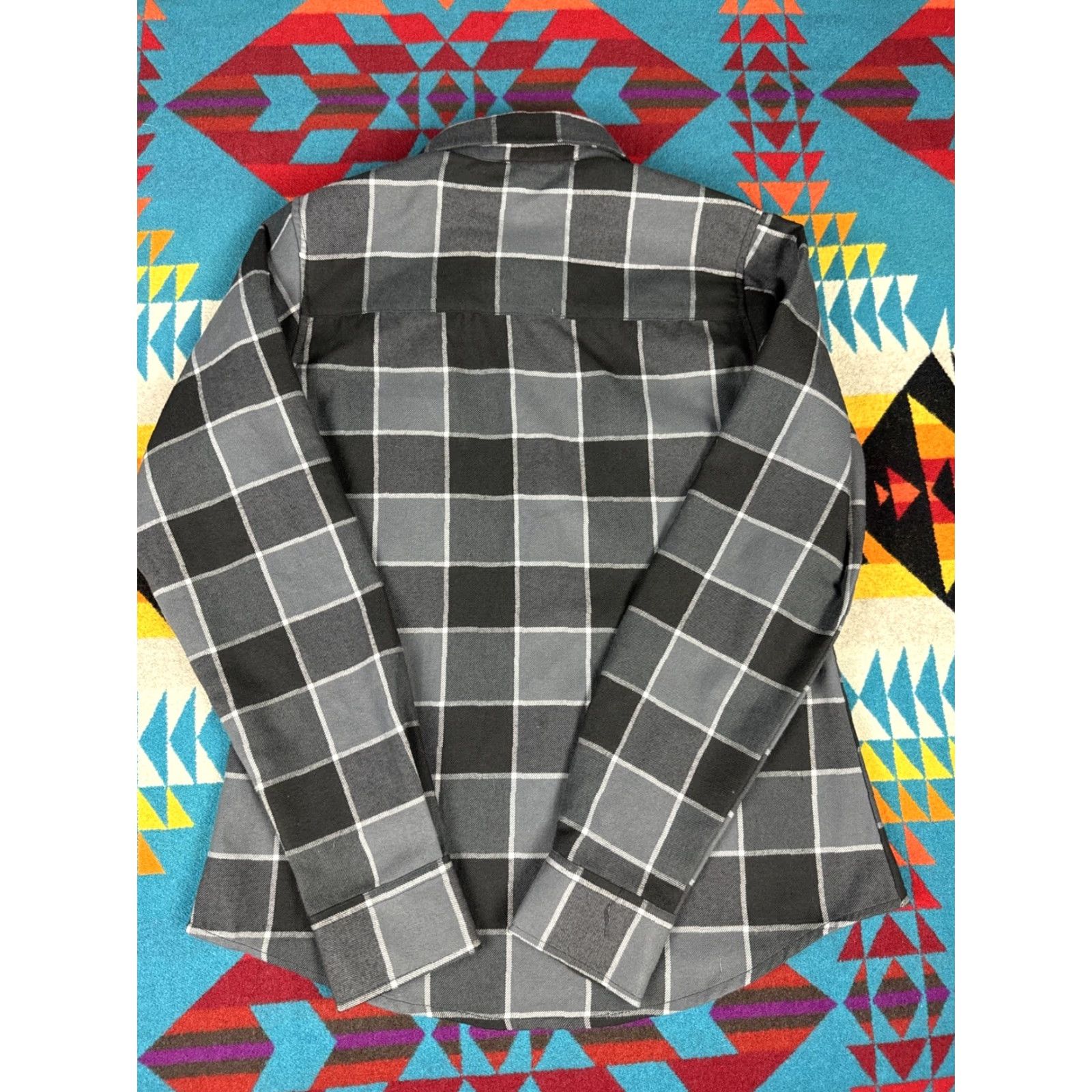 CO VINTAGE Dixxon Flannel Co The Darkhorse Plaid Shirt Women’s Sz S Small Black Gray Size S / US 4 / IT 40 - 4 Thumbnail