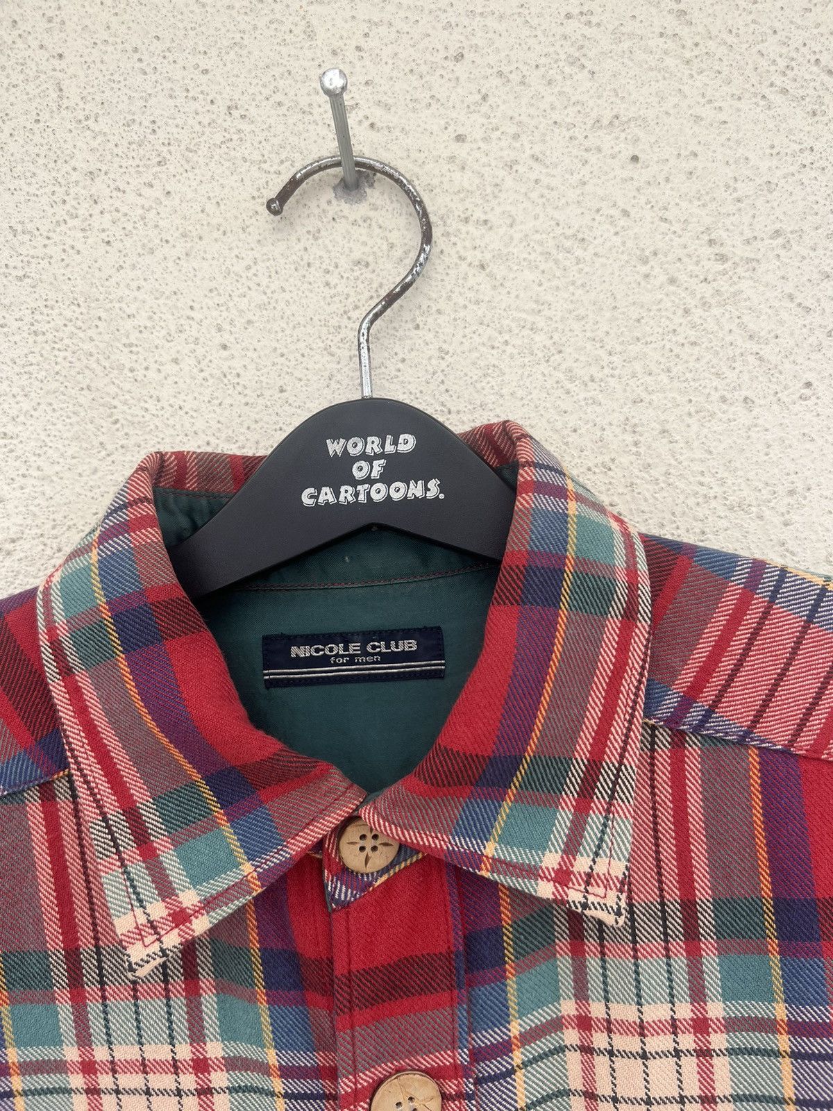 Nicole Club Vintage 90s Nicole Club For Men Plaid Tartan Flannel Shirt Size US L / EU 52-54 / 3 - 9 Thumbnail