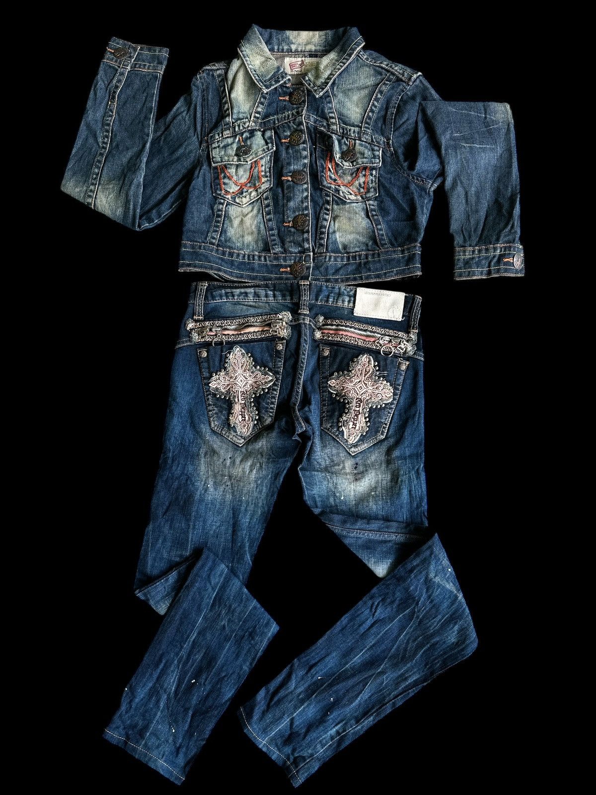 Japanese Brand RedPepers 💥 One Set Denim Jacket And Denim Jeans RedPeppers💥 Size US 29 - 1 Thumbnail