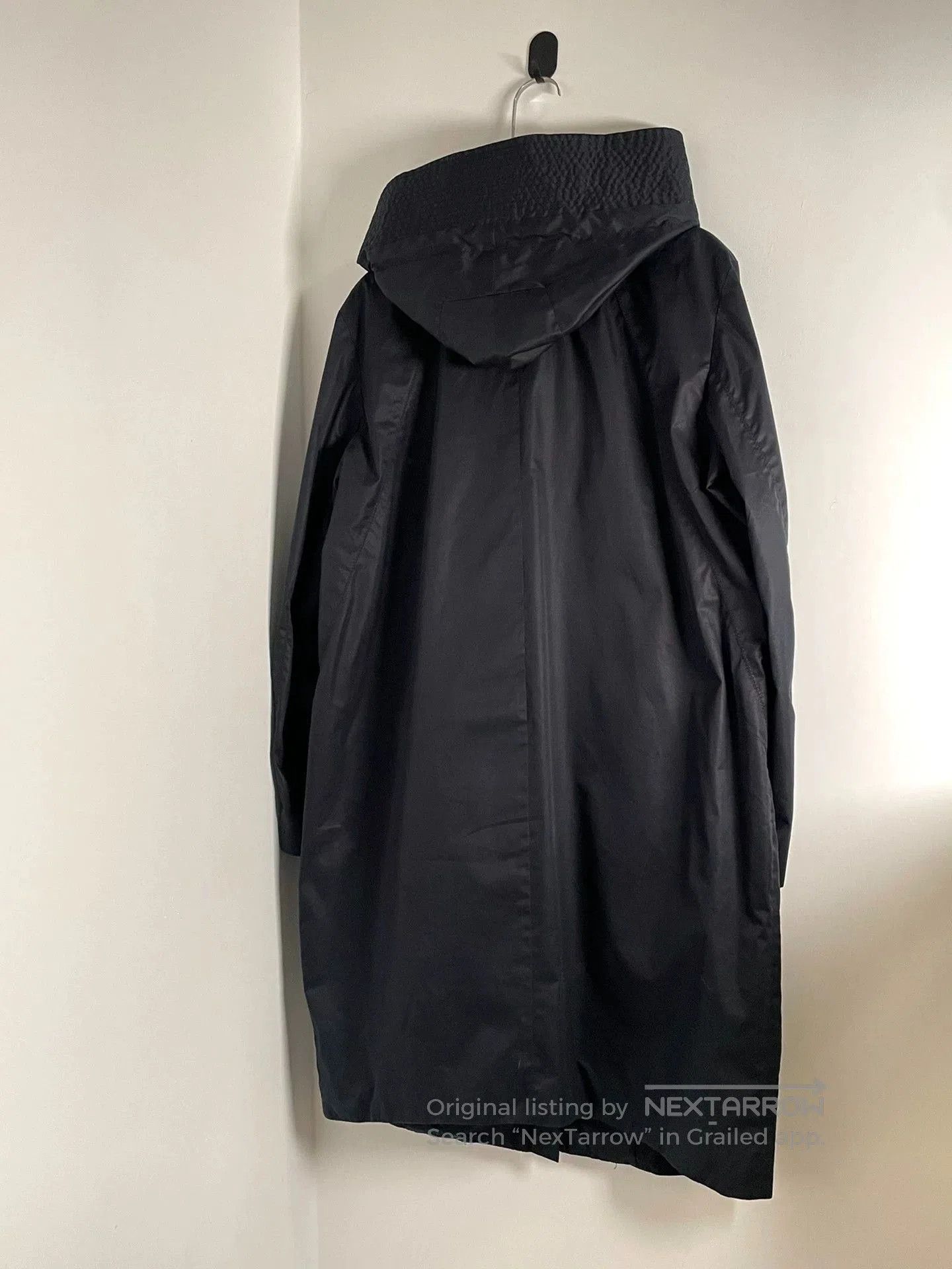 Helmut Lang Black Hooded Long Coat Size S. Size US S / EU 44-46 / 1 - 9 Thumbnail