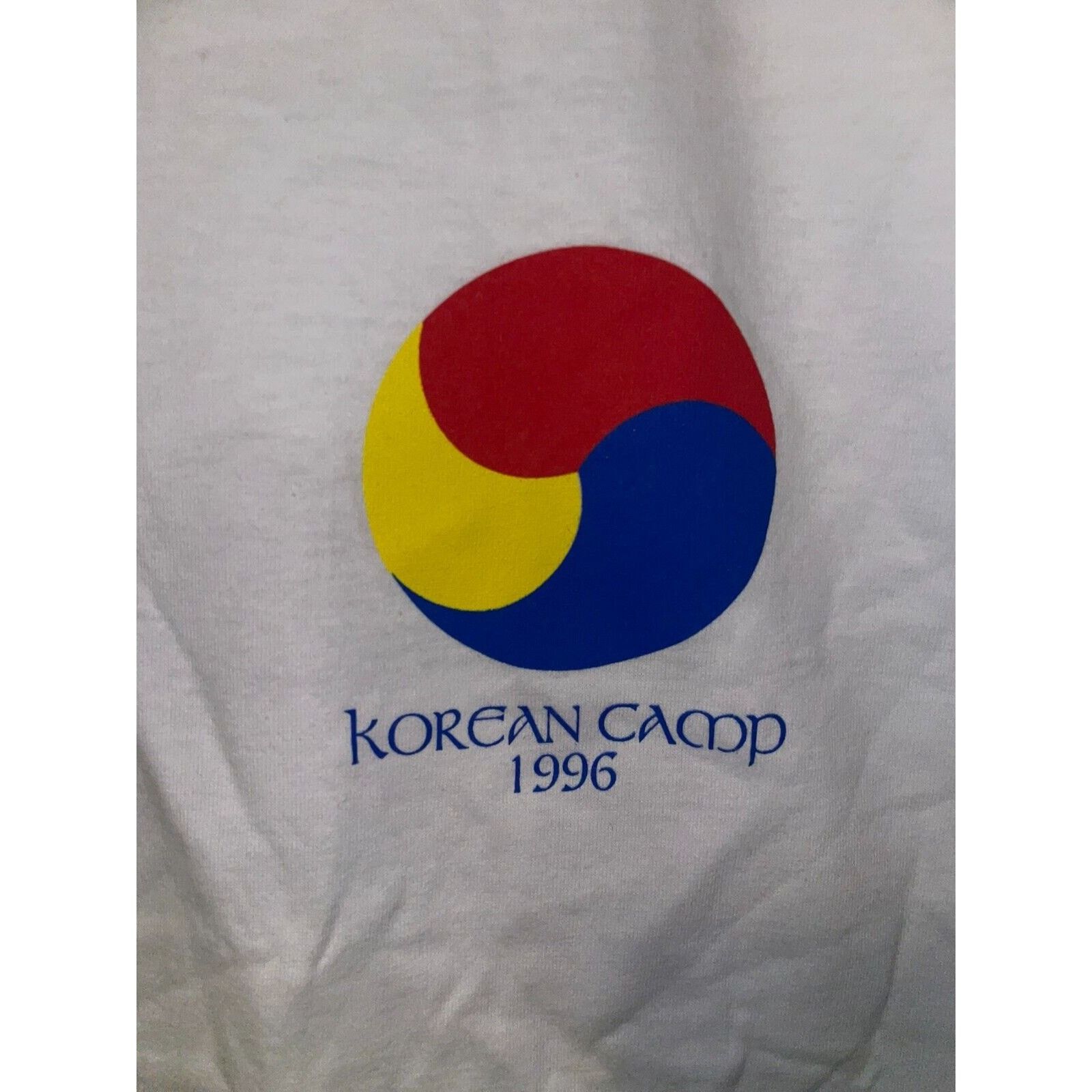 Jerzees 1996 Korean Korea Camp Artwork Mask Shirt 90s 1990s VTG L Size US L / EU 52-54 / 3 - 3 Thumbnail