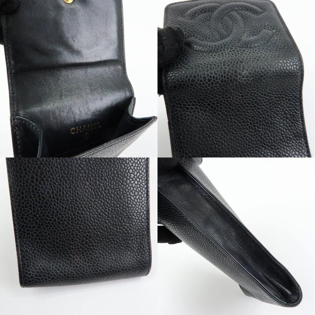 Chanel Chanel CC Logo Caviar Leather Eyeglasses Case Black Size ONE SIZE - 6 Thumbnail