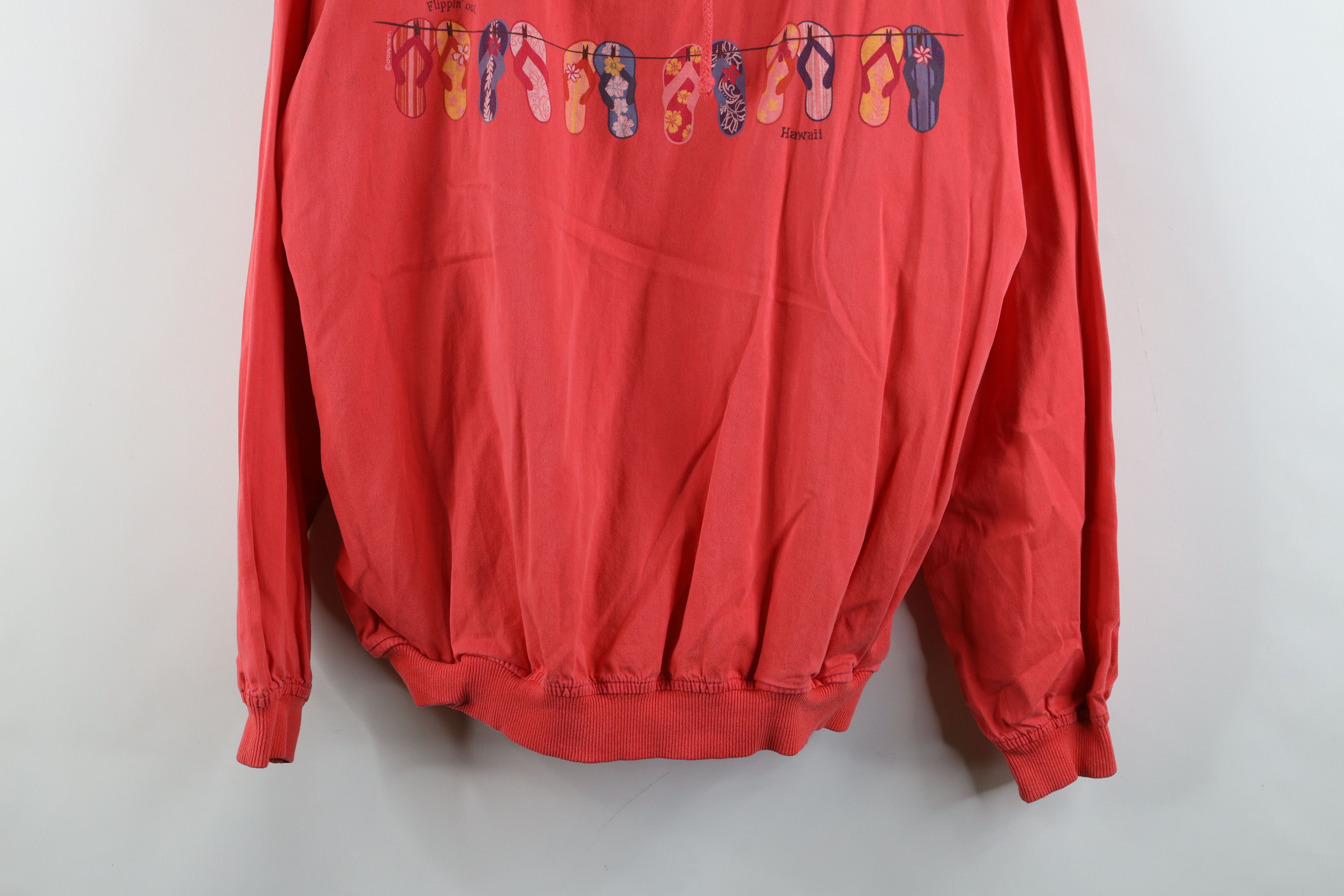 Vintage Vintage 90s Streetwear Flip Flop Pullover Henley Jacket Pink Size L / US 10 / IT 46 - 3 Thumbnail