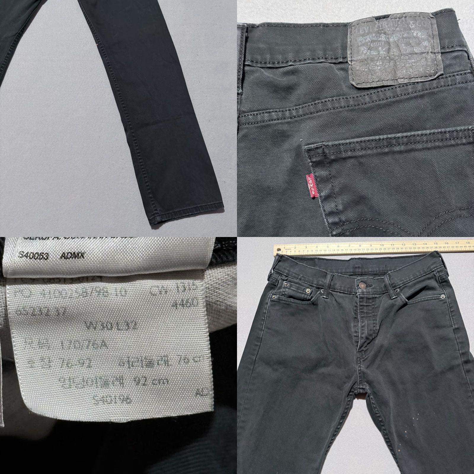 Levi's Levi's Jeans Men Black Denim Low Rise Straight Classic Zip Fly - 30X32 Size US 30 / EU 46 - 8 Thumbnail