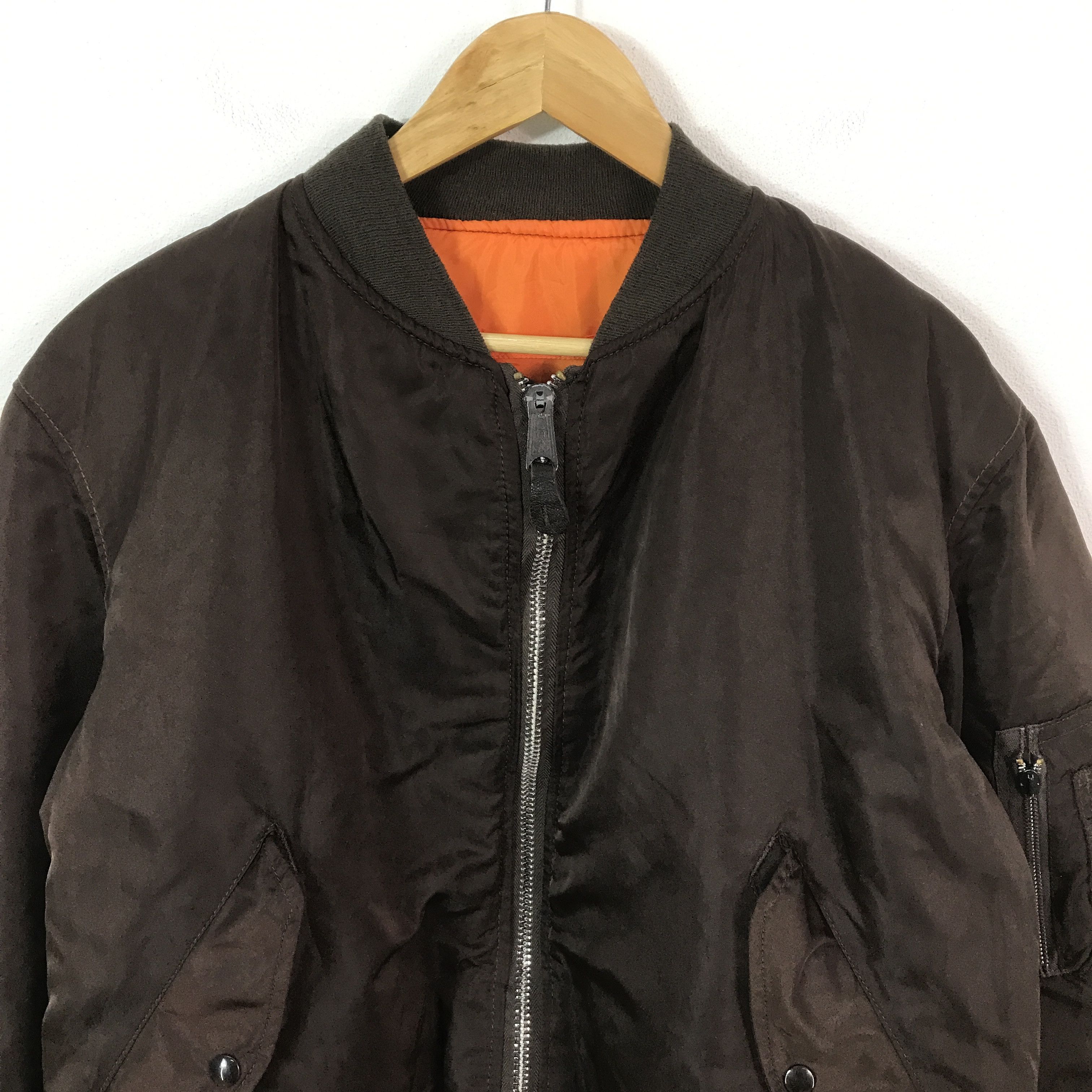 Alpha Industries Vintage Alpha Industries Brown Bomber jacket Size US XL / EU 56 / 4 - 3 Thumbnail