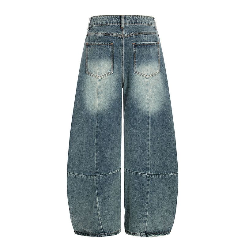 Jean American retro casual edgy wide-leg curved jeans Size US 32 / EU 48 - 2 Thumbnail