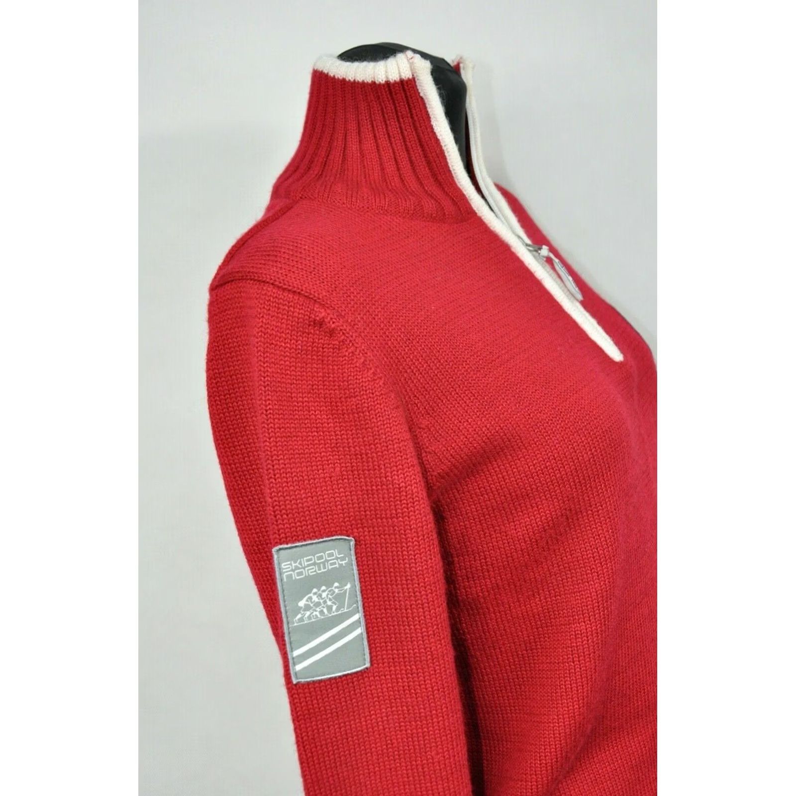 Vintage ASNES OF NORWAY Sweater Women's Red L Pullover Knit 50% Wool 50% Acrylic High Neck Long Sleeve Casual Vintage No N/A Size L / US 10 / IT 46 - 5 Thumbnail