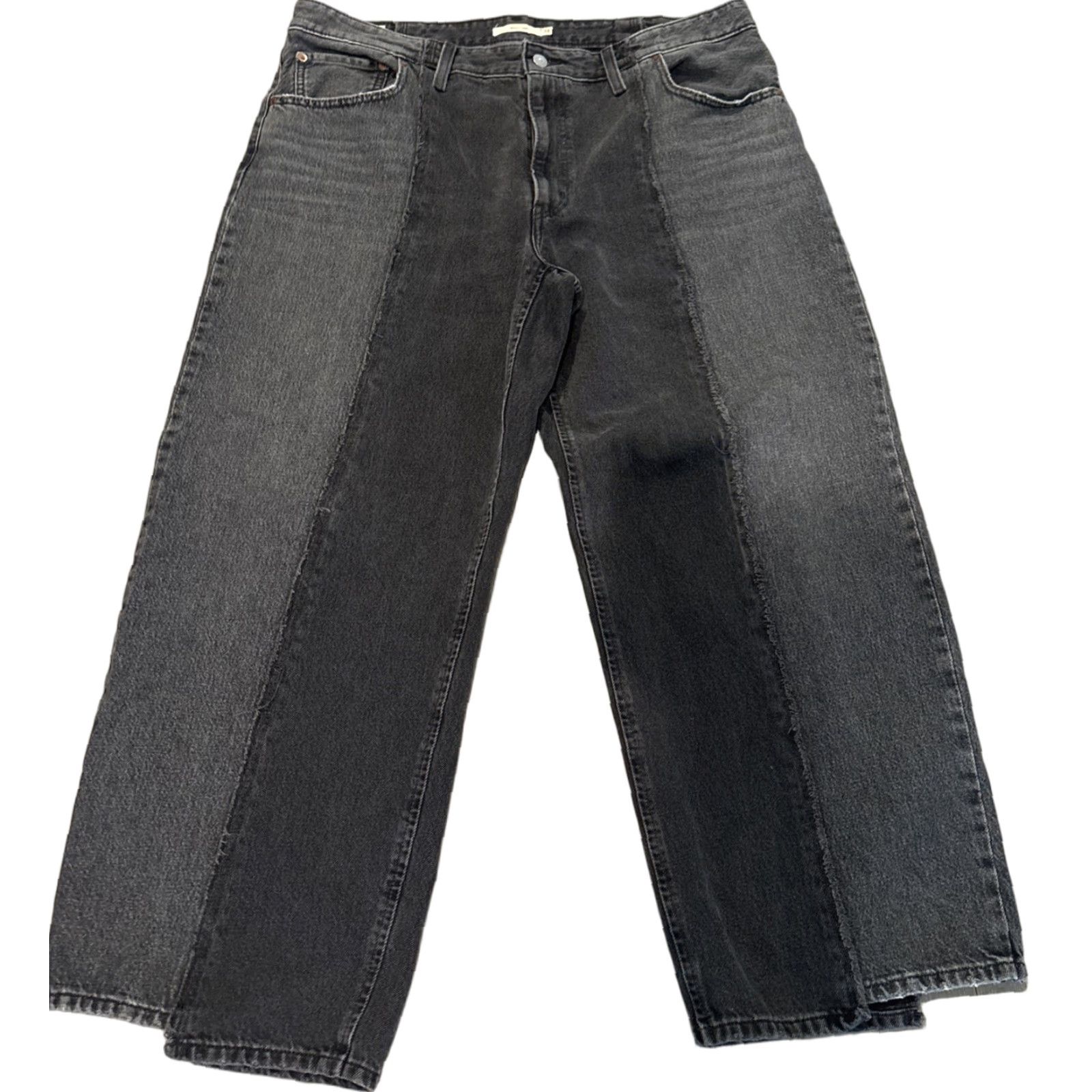 Levi's VINTAGE Levi's Baggy Jeans (Dad/Recrafted) - Jeans - Women - 34 - Black - 90s Retro Bohemian Grunge Gothic Style - Regular Fit Size 24" / US 00 / IT 34 - 1 Thumbnail