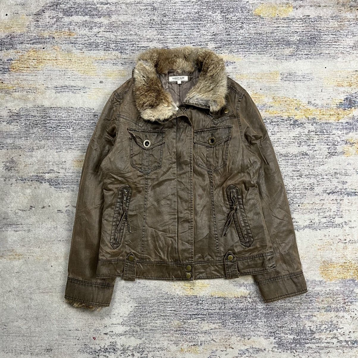 Le Grande Bleu (L.G.B.) Blankety blank trucker jacket fur collar Size US M / EU 48-50 / 2 - 1 Thumbnail