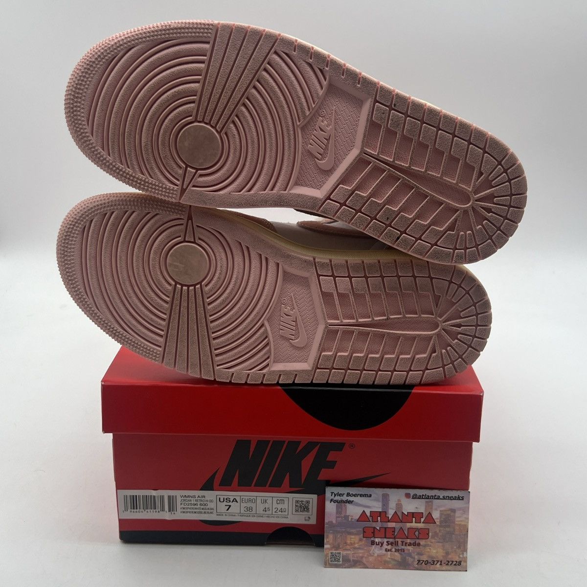 Nike Wmns air Jordan 1 high washed pink Size US 7 / EU 40 - 8 Thumbnail