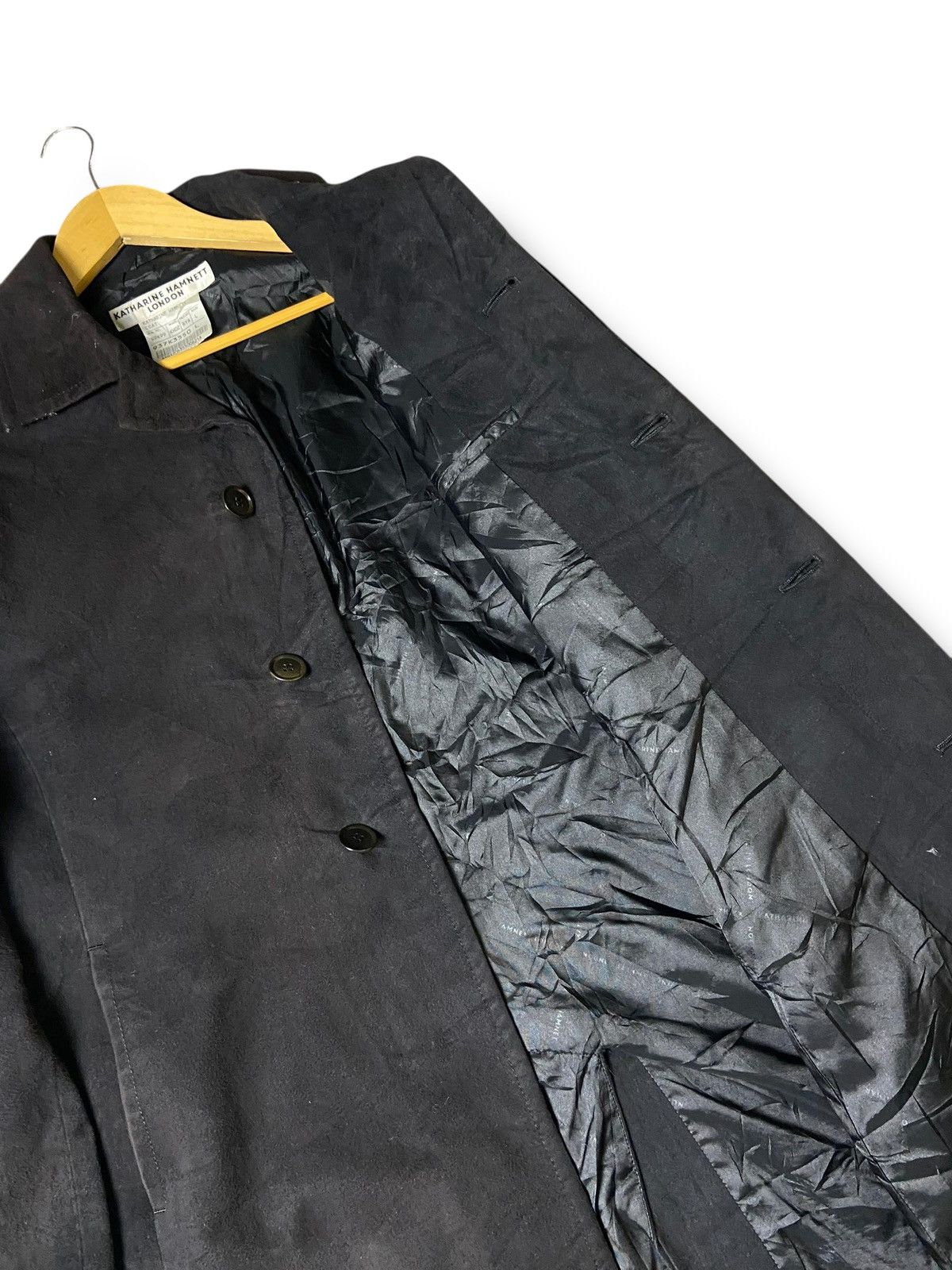 Japanese Brand × Katharine Hamnett London × Vintage Katherine Hamnett London Cotton Polyester Long Coat (130) Size US L / EU 52-54 / 3 - 3 Thumbnail