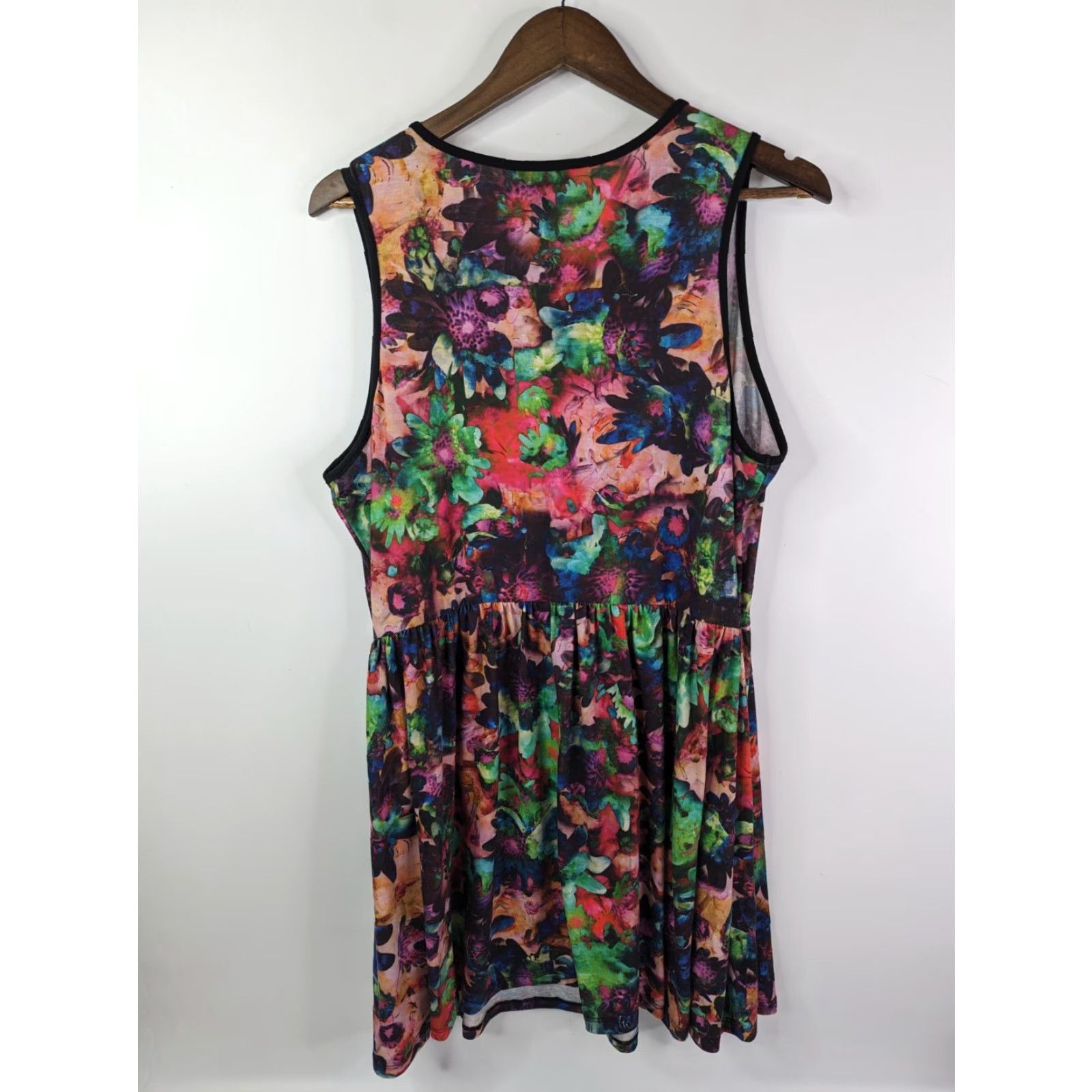 Topshop Top Shop Colorful Floral Sleeveless Mini Dress US 10 UK 14 EUR 42 Multicolor Womens Size L / US 10 / IT 46 - 3 Thumbnail