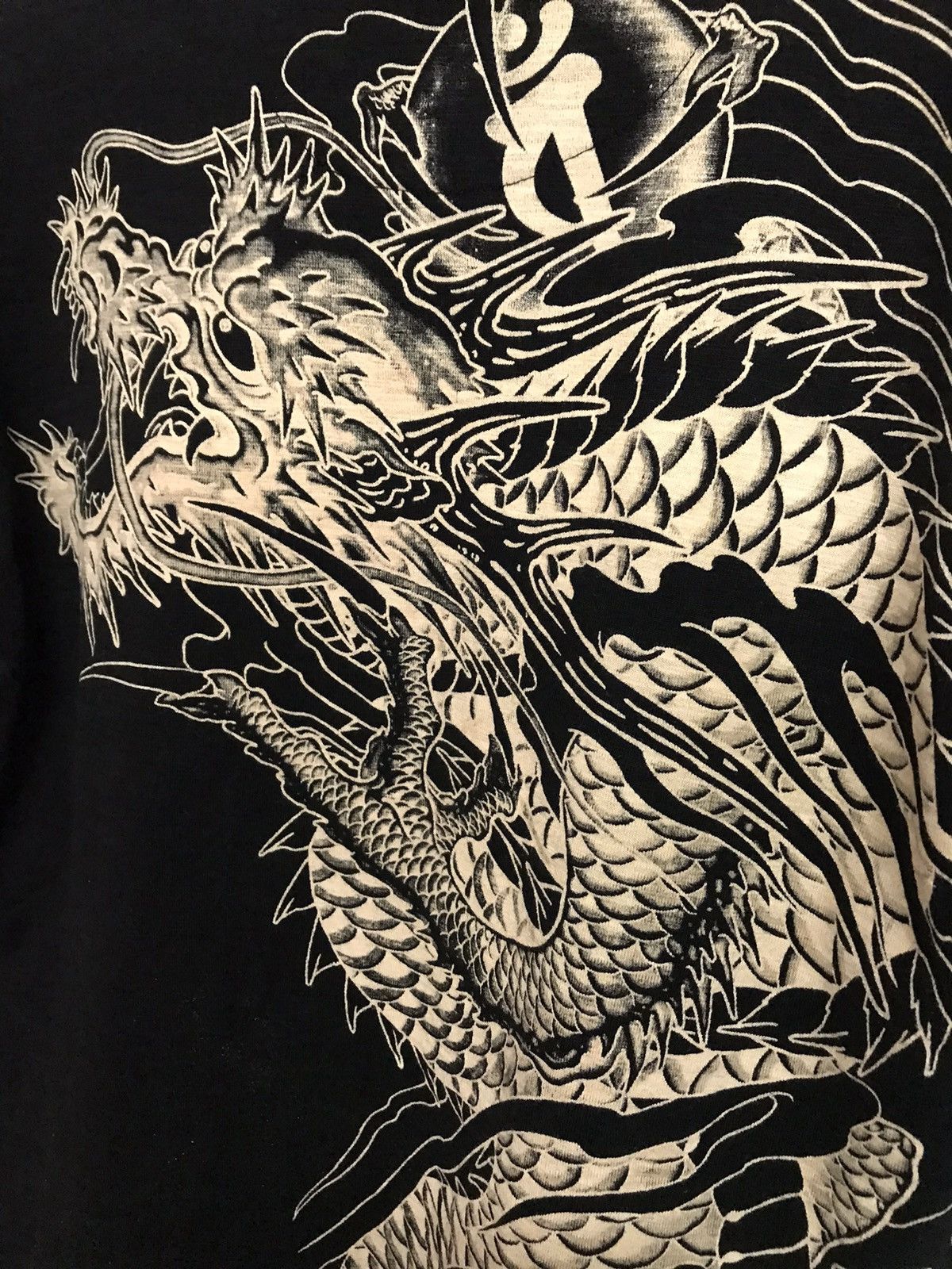 Japanese Brand × Vintage Kenzan Sukajan Dragon Full Print Shirt Size US L / EU 52-54 / 3 - 7 Thumbnail