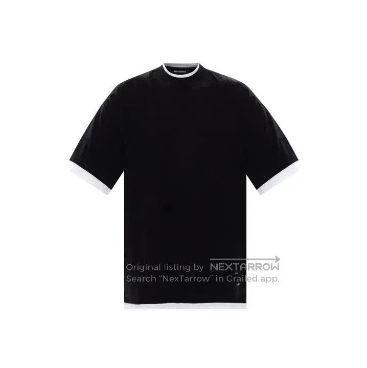 Balenciaga Balenciaga Black Color Block Short Sleeve T. Size US S / EU 44-46 / 1 - 1 Thumbnail