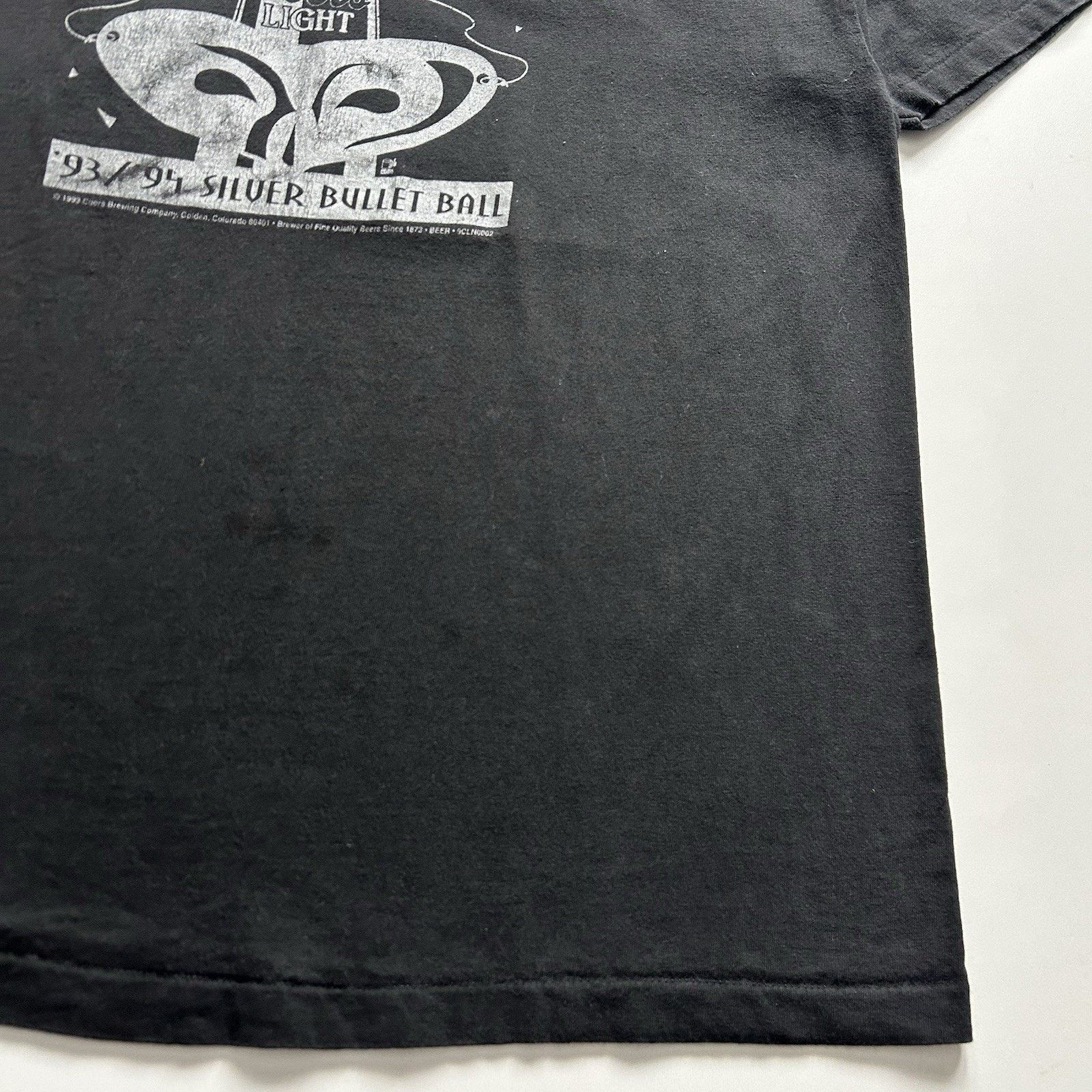 Hanes Vintage 90s Coors Light Silver Bullet T Shirt XL Back Hanes Size US XL / EU 56 / 4 - 5 Thumbnail