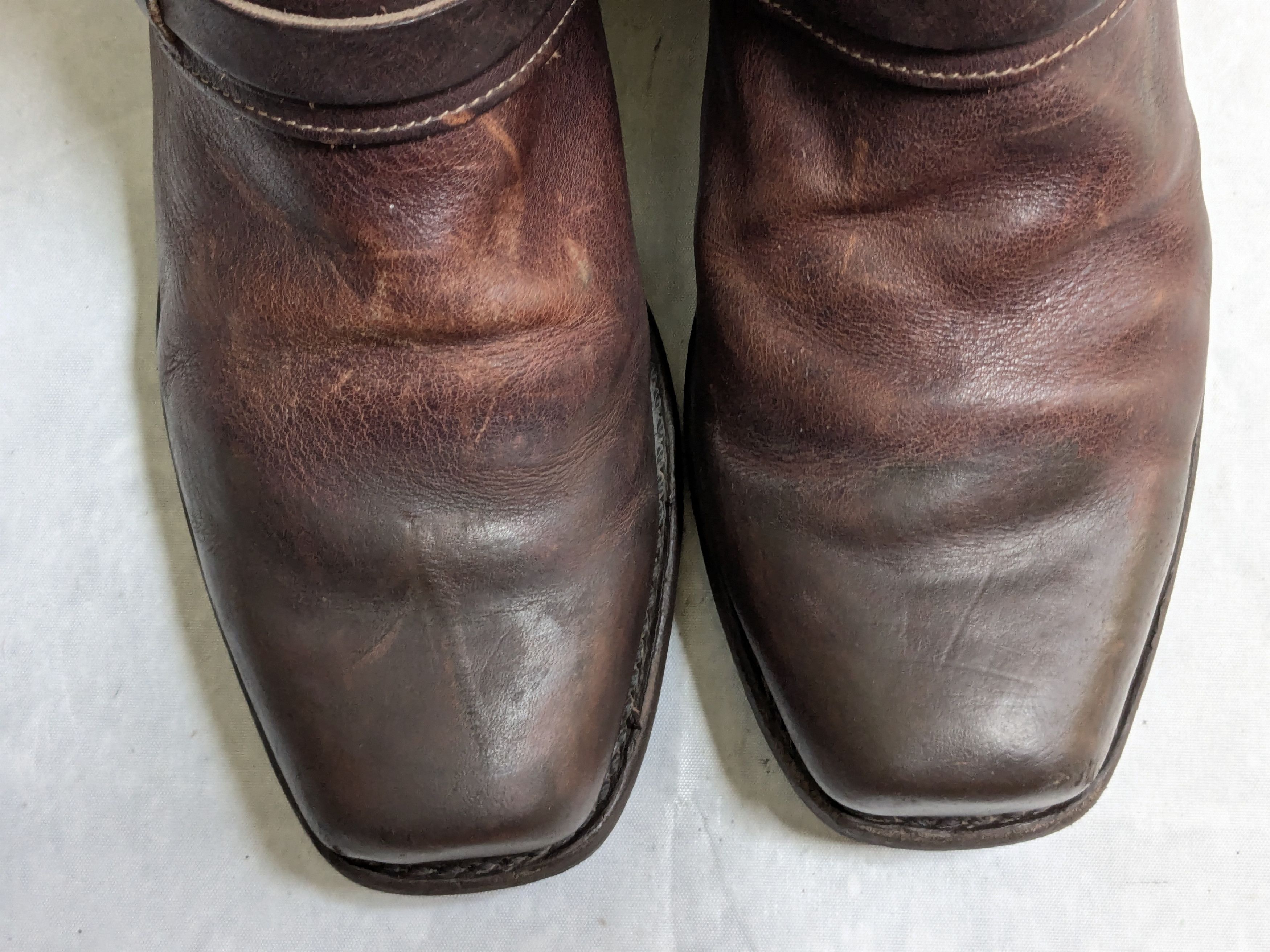Frye Frye Harness Boots Brown Leather 10 M Buckle Size US 10 / EU 43 - 3 Thumbnail