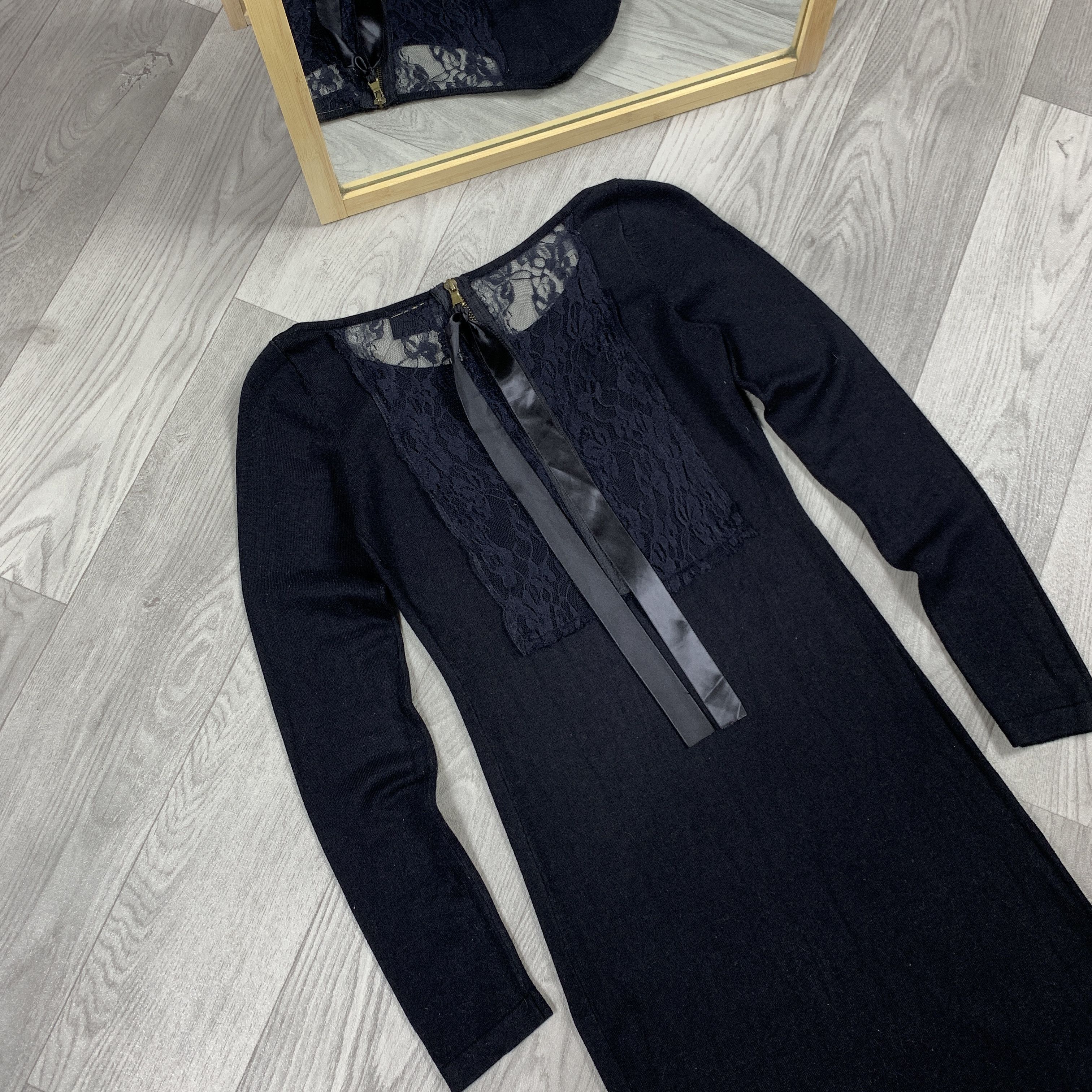 Just Cavalli Vintage Just Cavalli 90s Black Women's Formal Midi Dress Size S / US 4 / IT 40 - 6 Thumbnail