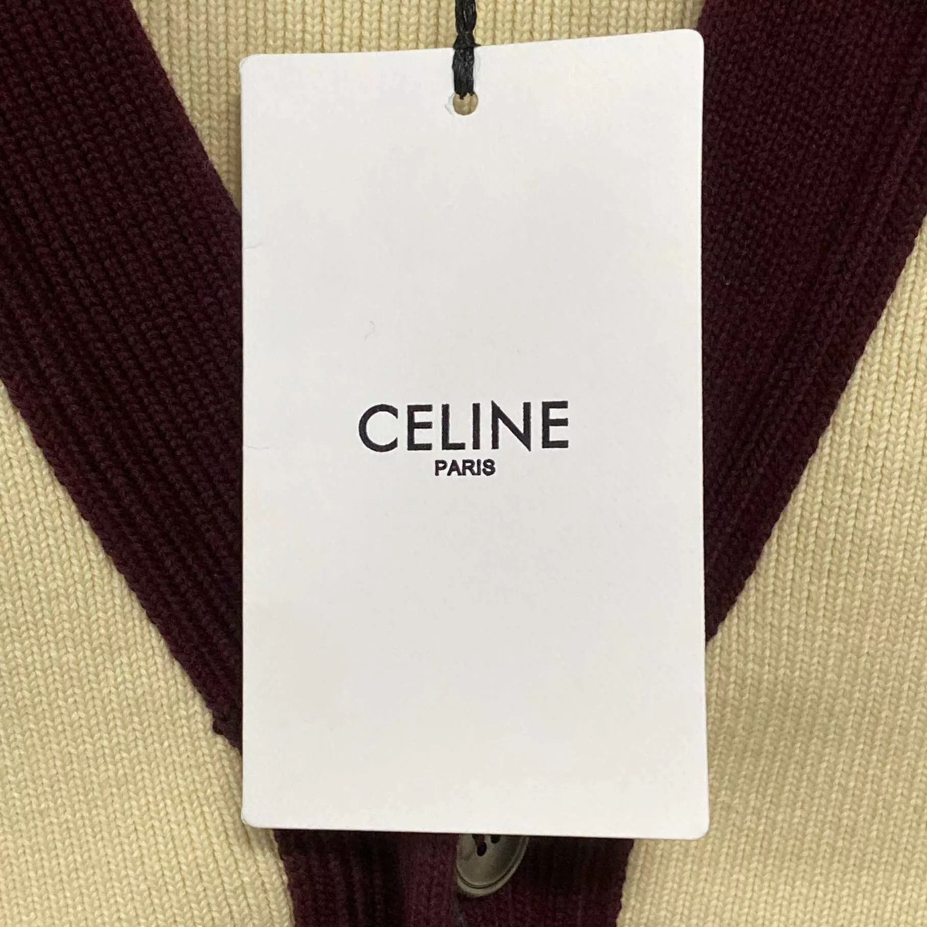 Celine Celine Embroidered Logo Wool Knit Cardigan M New Size US M / EU 48-50 / 2 - 6 Thumbnail
