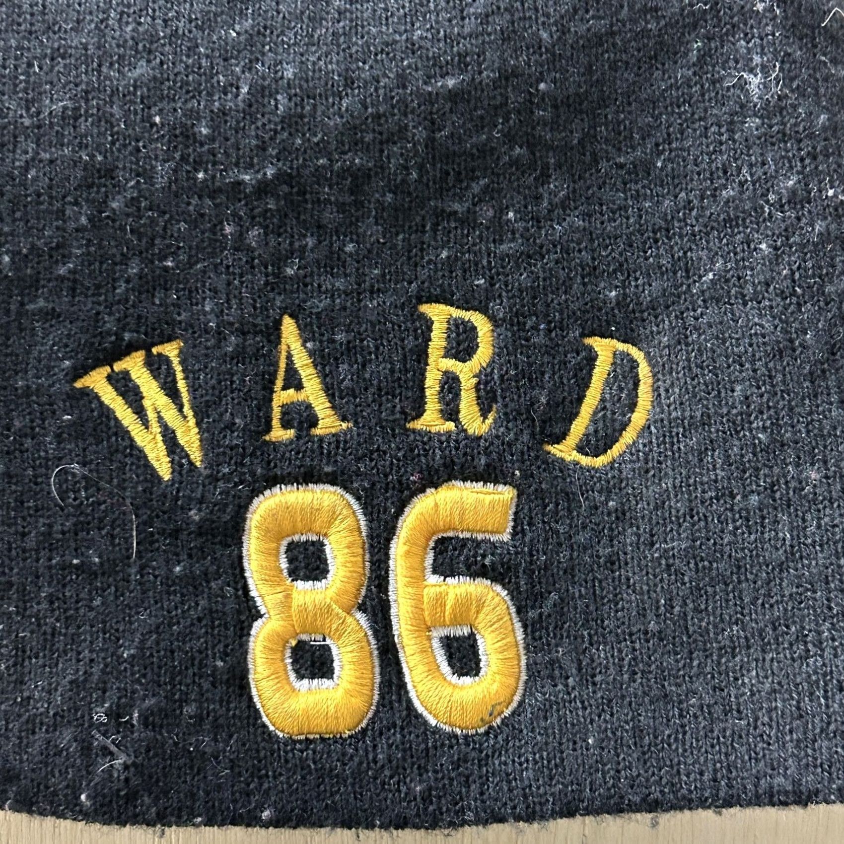 Vintage VINTAGE Ward 86 Beanie Mens One Size Black Embroidered Steelers Knit Winter Acrylic Hat Size ONE SIZE - 2 Thumbnail