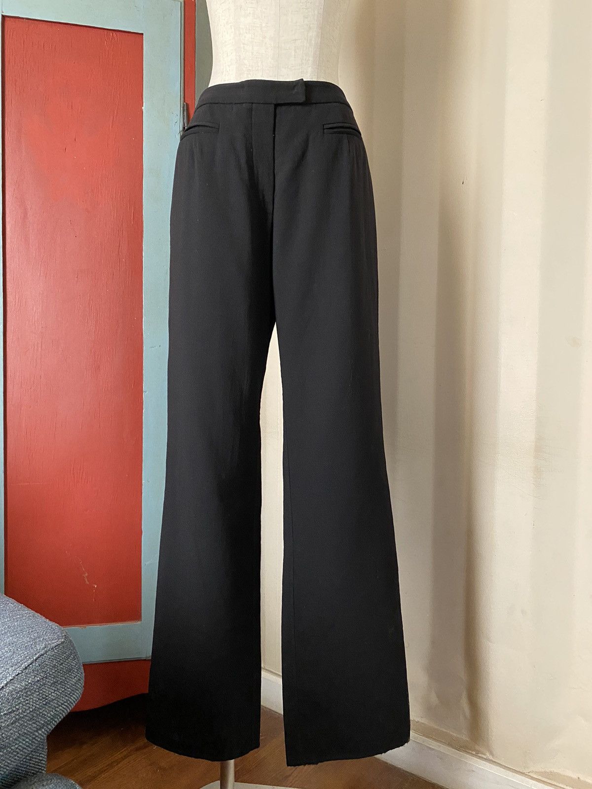 Karl Lagerfeld KARL LAGERFELD Black Wide-Leg Trousers Size 28" / US 6 / IT 42 - 1 Thumbnail