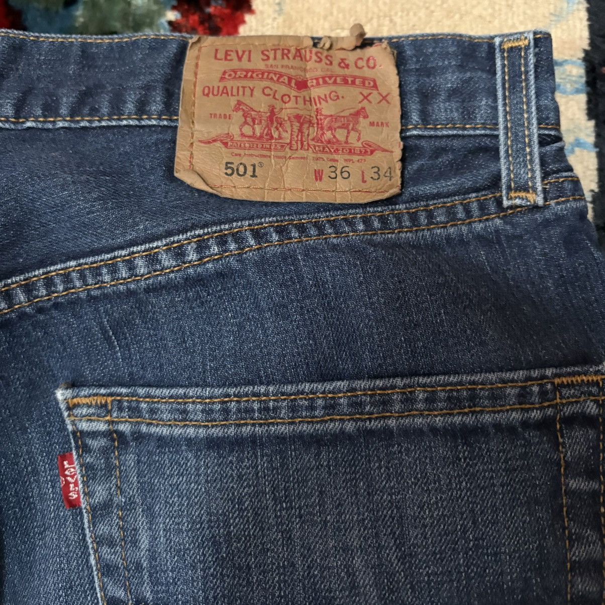 Levi's × Levi's Vintage Clothing × Vintage Levi’s vintage late 90s deep blue 501 denim jeans 36 Size US 36 / EU 52 - 3 Thumbnail
