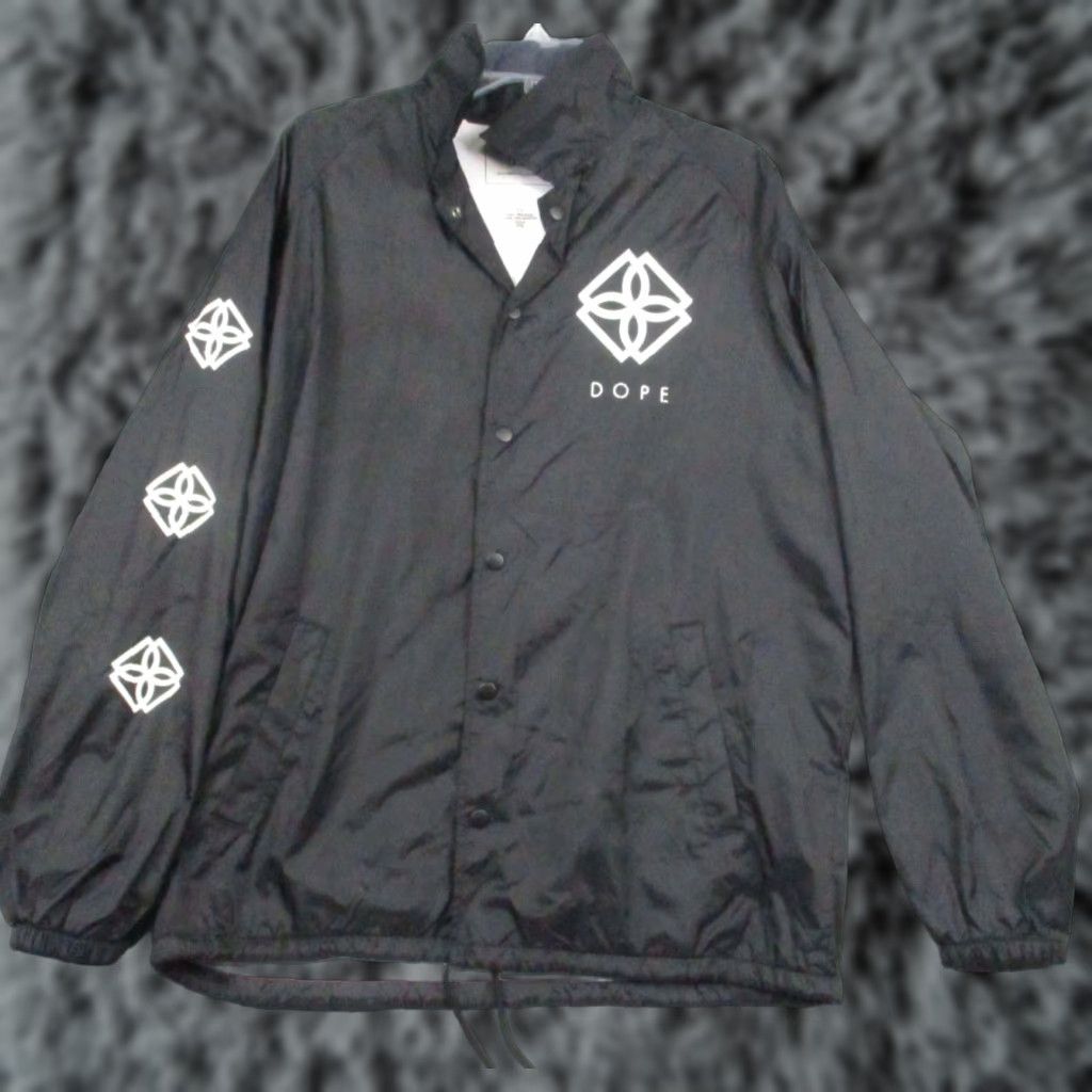 Vintage Dope Jacket Windbreaker Los Angeles Black Logo Oversized L Nylon Zip Casual Men Spring Summer Fall Winter 46 Chest Logo Embroidered Size US L / EU 52-54 / 3 - 1 Thumbnail