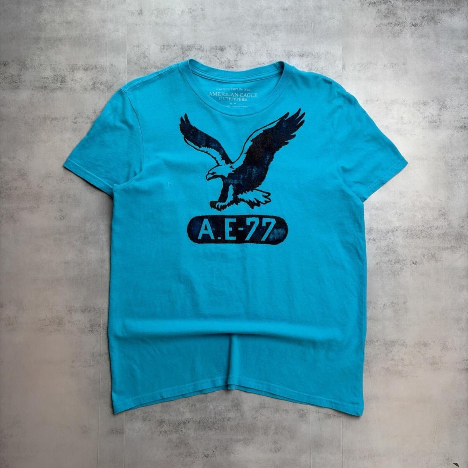 American Eagle Outfitters Y2K Teal American Eagle Grunge Gothic Skater T-Shirt Size US M / EU 48-50 / 2 - 1 Thumbnail