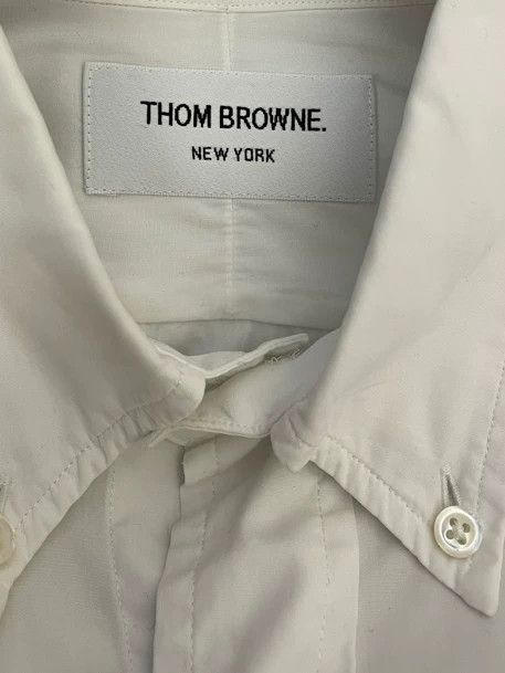 Thom Browne Thom browne White double-sleeved colored stripe shirt 2504- Size US S / EU 44-46 / 1 - 6 Thumbnail