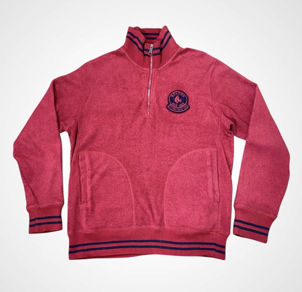 MLB Uniqlo X MLB Boston Red Sox Half Zipper Fleece Size US M / EU 48-50 / 2 - 3 Thumbnail