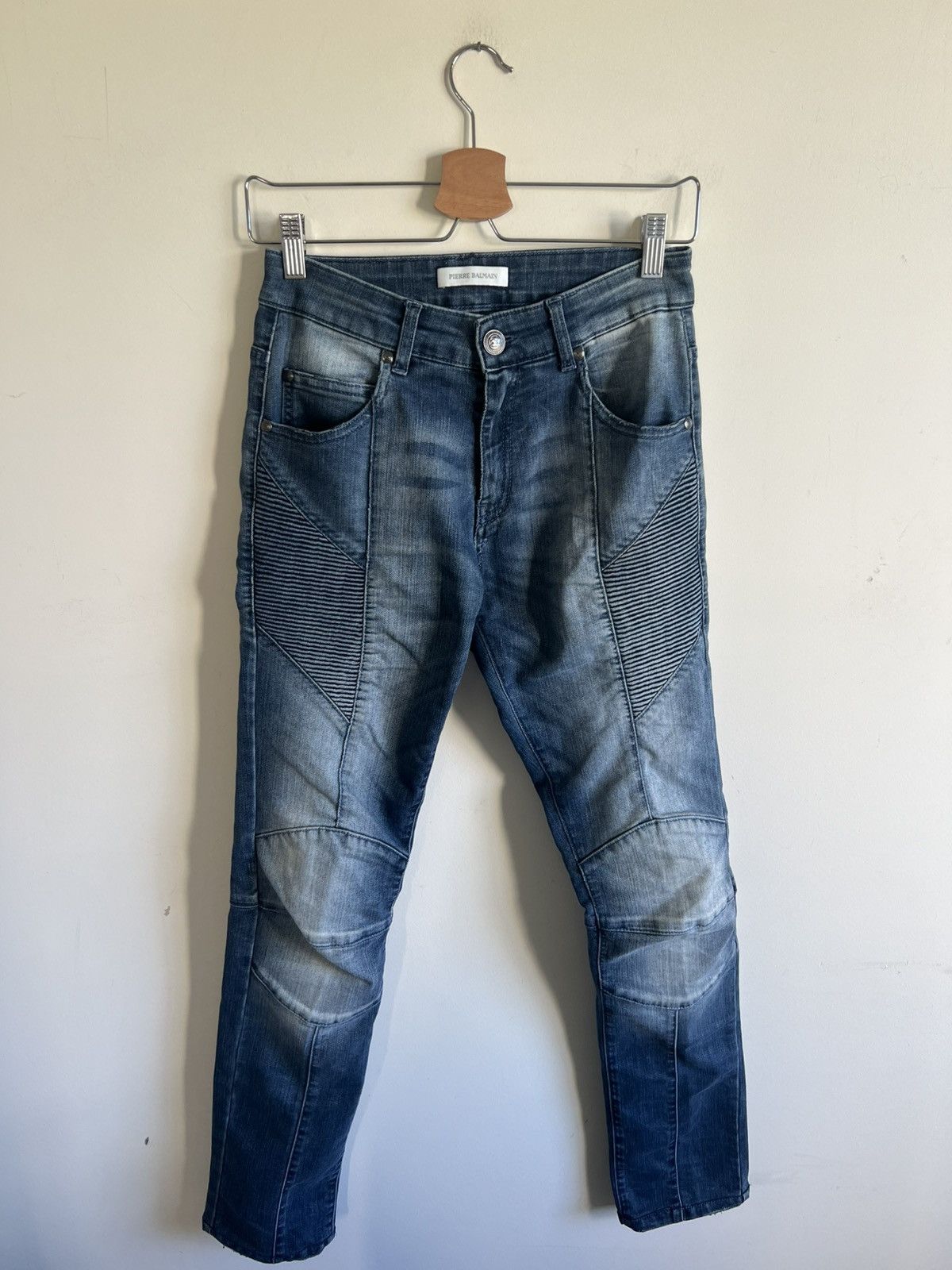 Balmain Balmain Skinny Biker Jeans 30 Hedi Slimane Skinny Pierre Size US 30 / EU 46 - 1 Thumbnail
