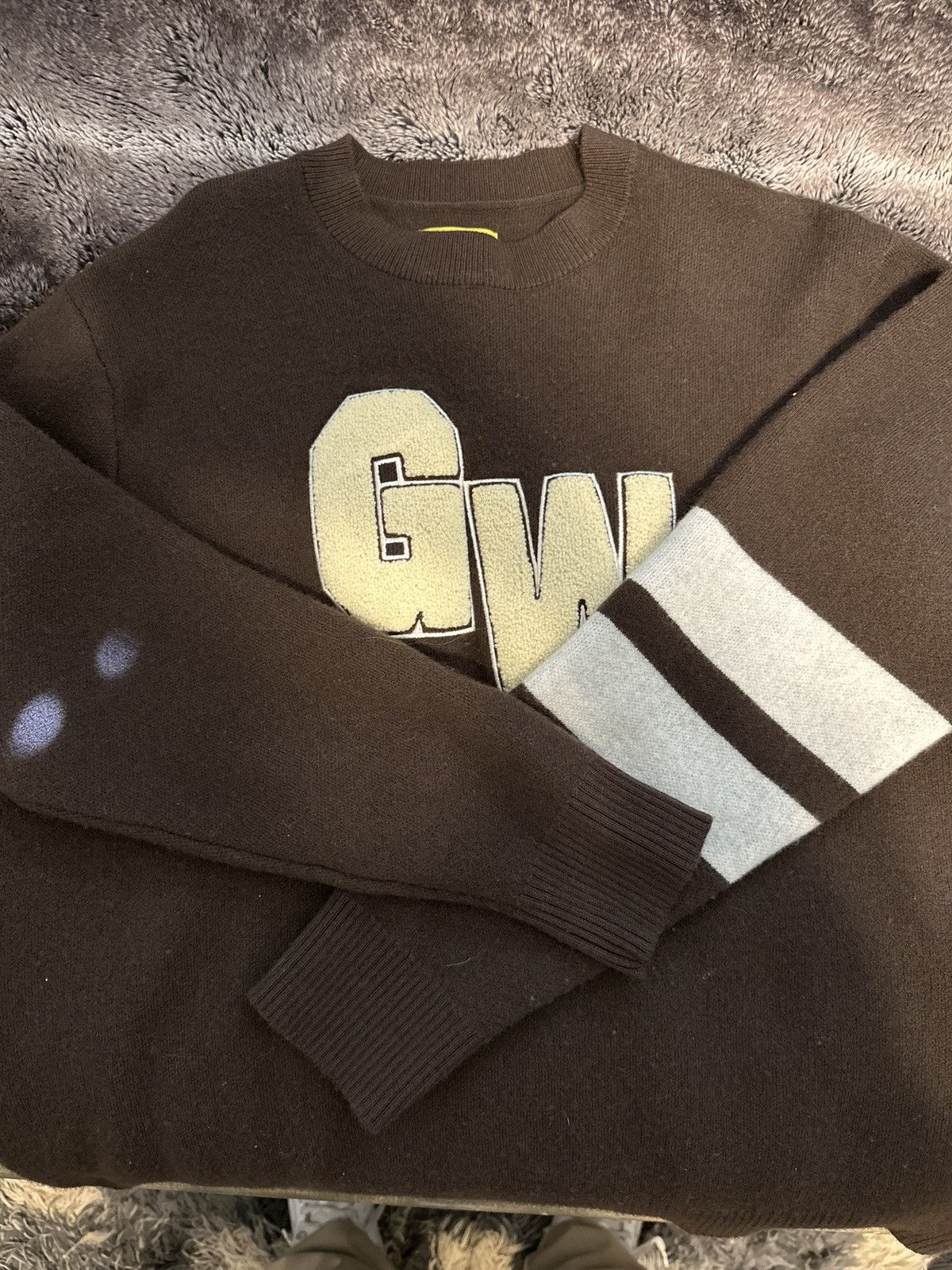 image of Golf Wang Golf Knit Logo Sweater in Brown, Men's (Size Small)