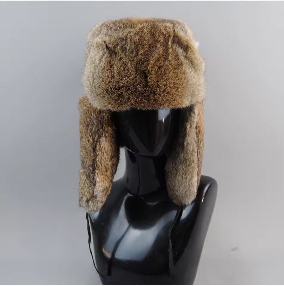 Japanese Brand Rabbit Fur Earflap Trapper Russian Cap SIze M Size ONE SIZE - 1 Thumbnail