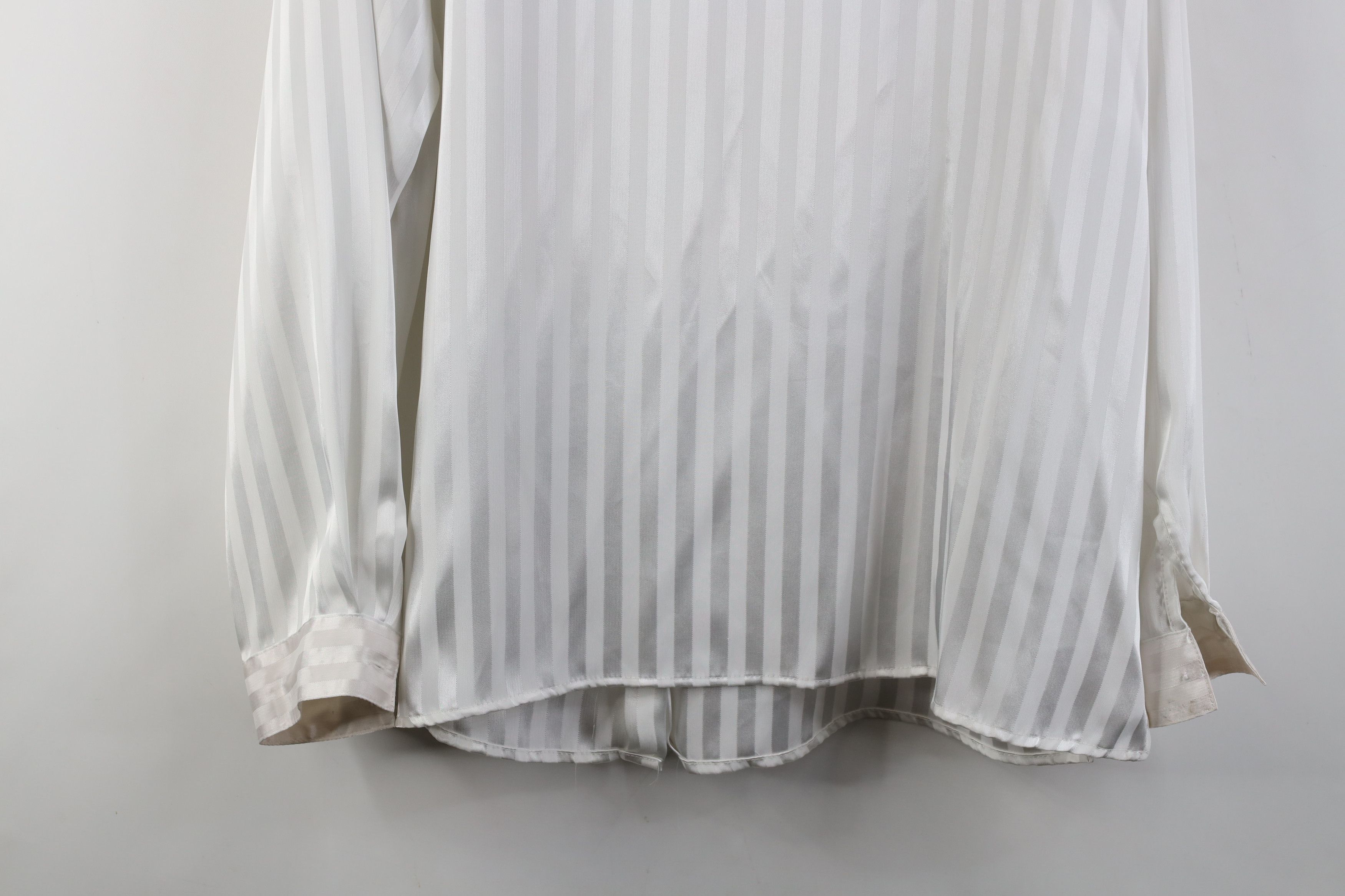 Vintage Vintage 90s Streetwear Striped Looped Collar Button Shirt Size XXL / US 16-18 / IT 52-54 - 16 Thumbnail