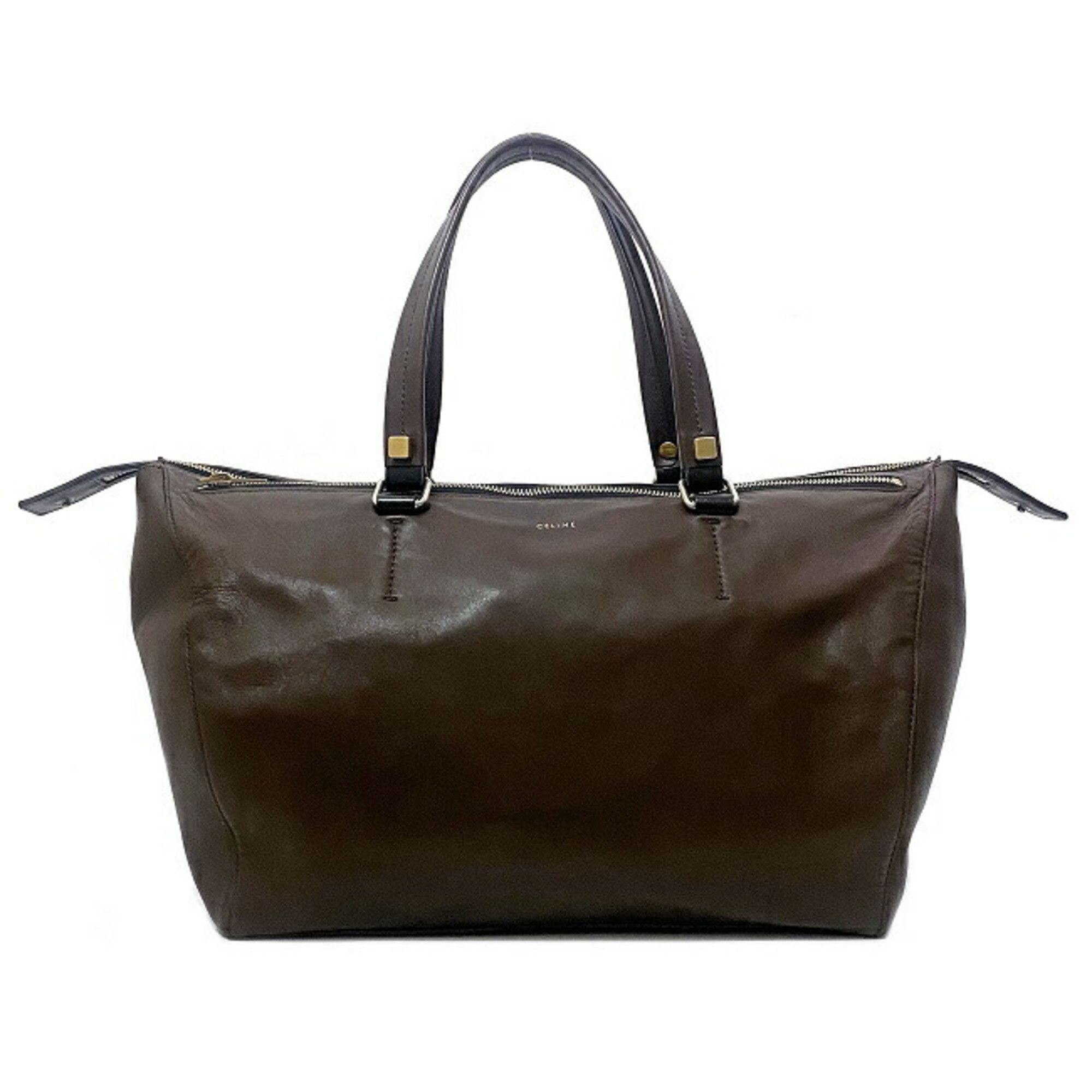 image of Celine Céline Boston Handbag in Brown, Women's